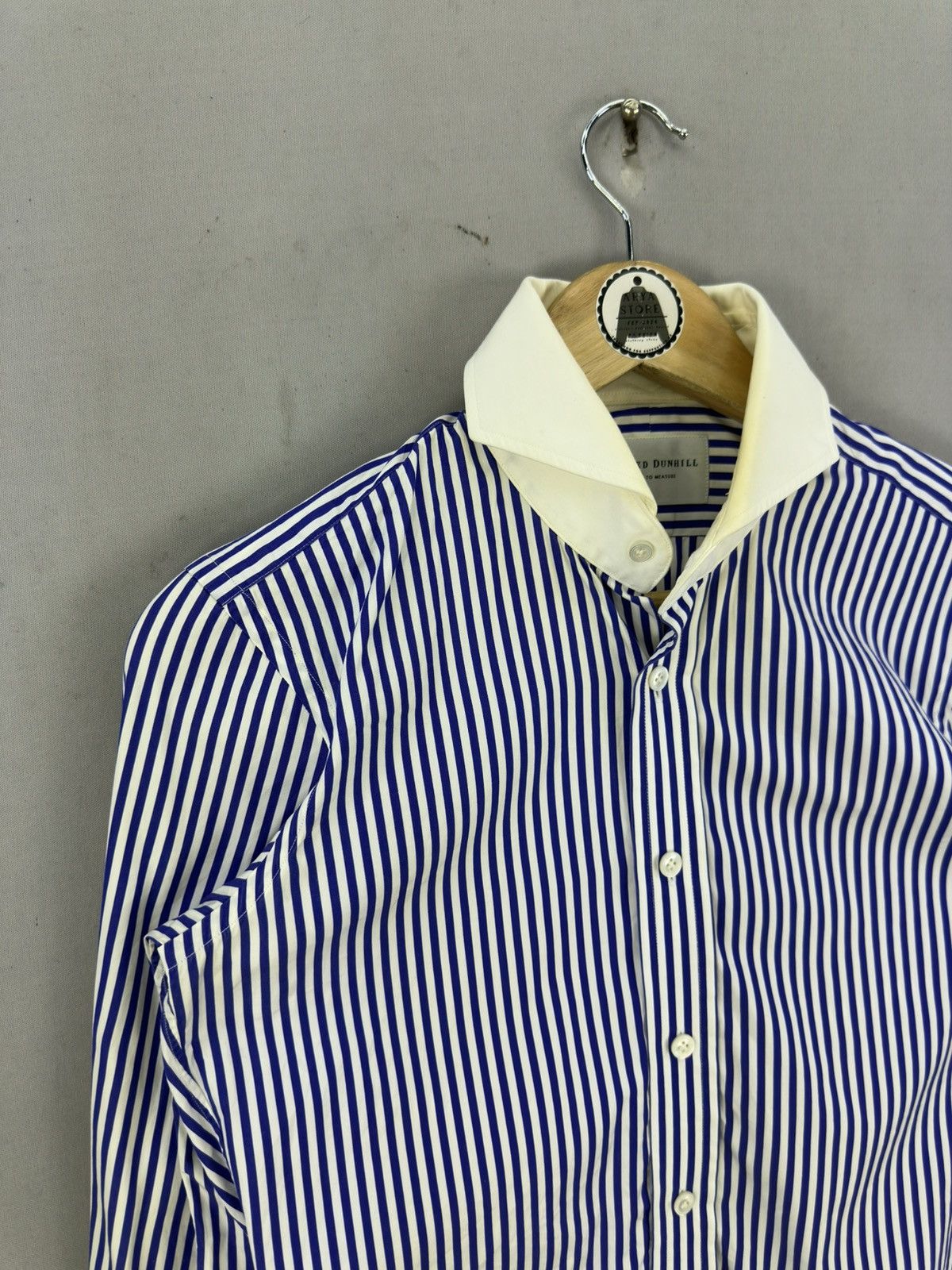 Alfred Dunhill Alfred Dunhill Made to Measure Stripes Flannel Shirt Size US XS / EU 42 / 0 - 2 Thumbnail