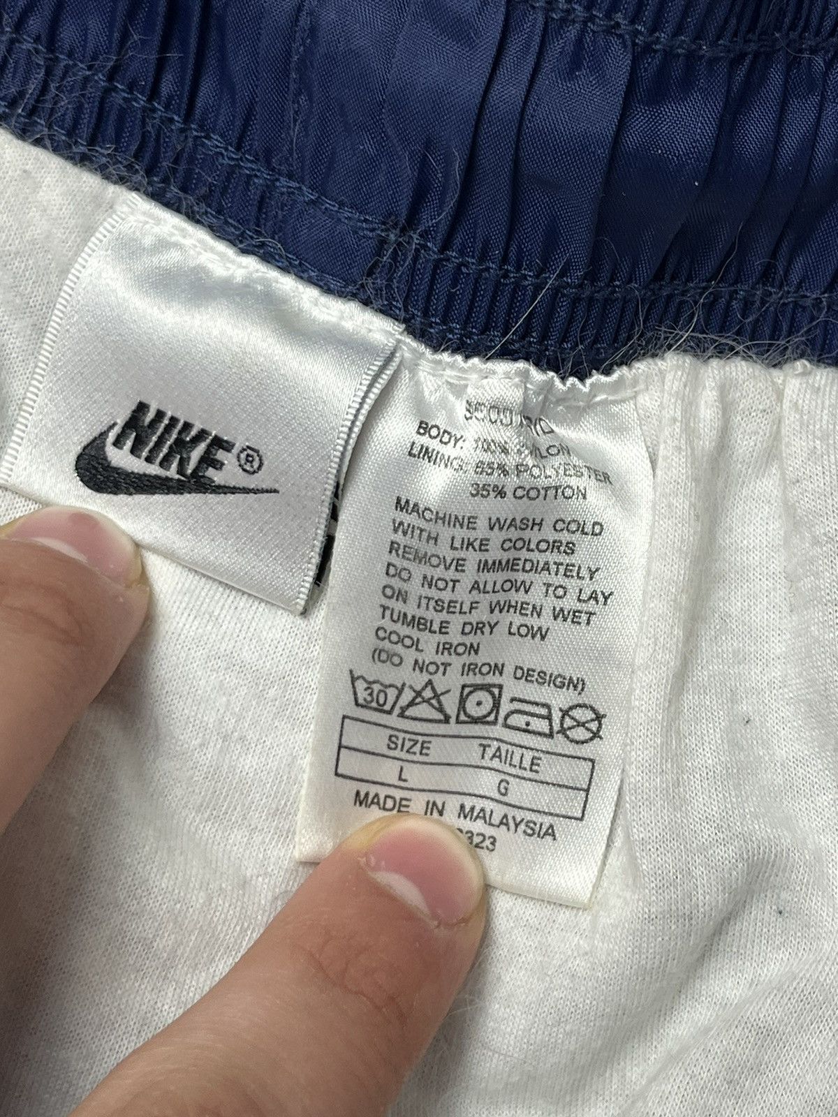 Nike × Vintage 🌋Vintage Nike Pants Nylon Drill Y2K Style Size US 33 - 6 Thumbnail