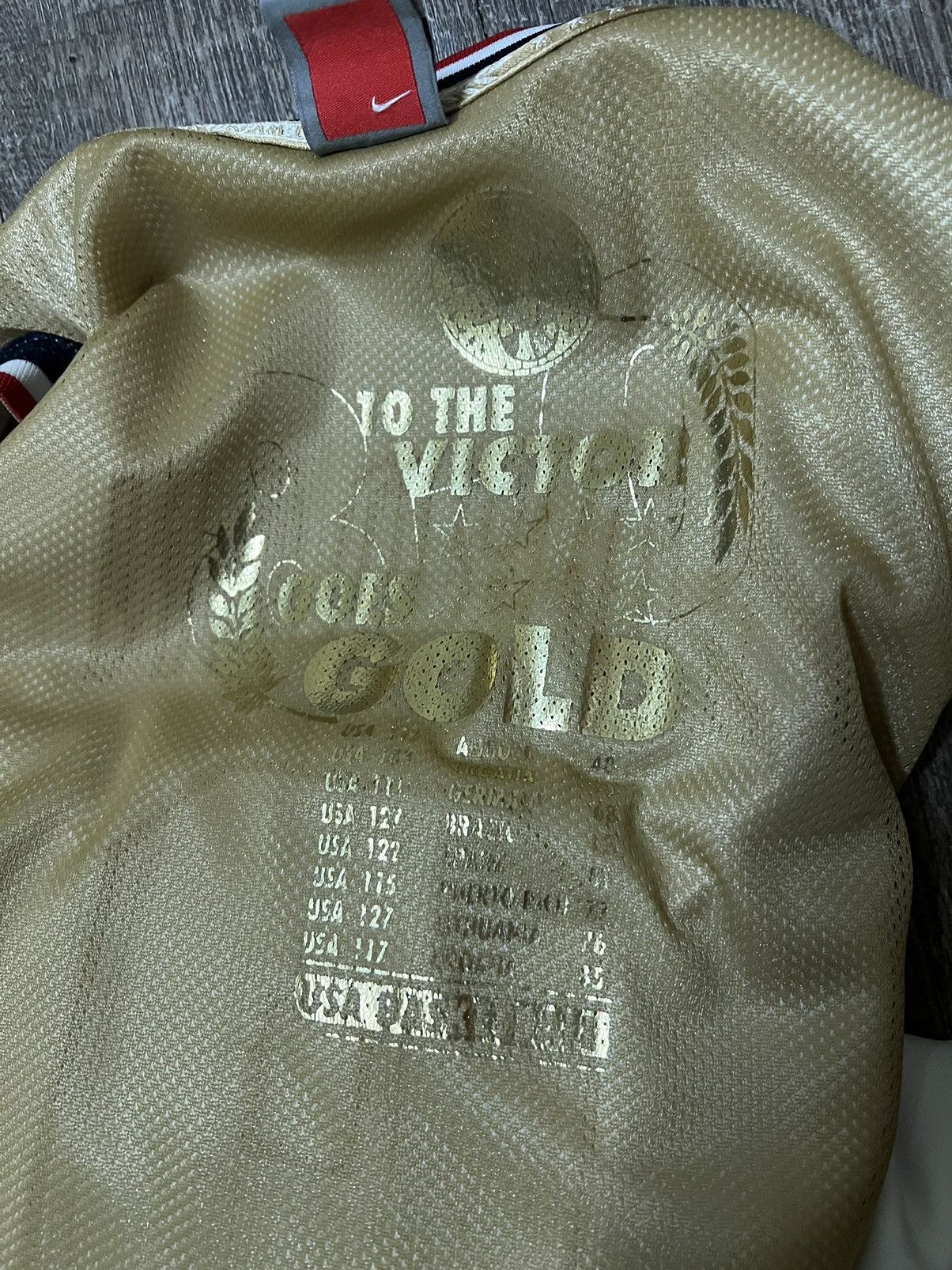 Jordan Brand × Nike × Vintage Vintage Nike Michael Jordan Dream Team Olympics Gold Jersey Size US XXL / EU 58 / 5 - 8 Thumbnail