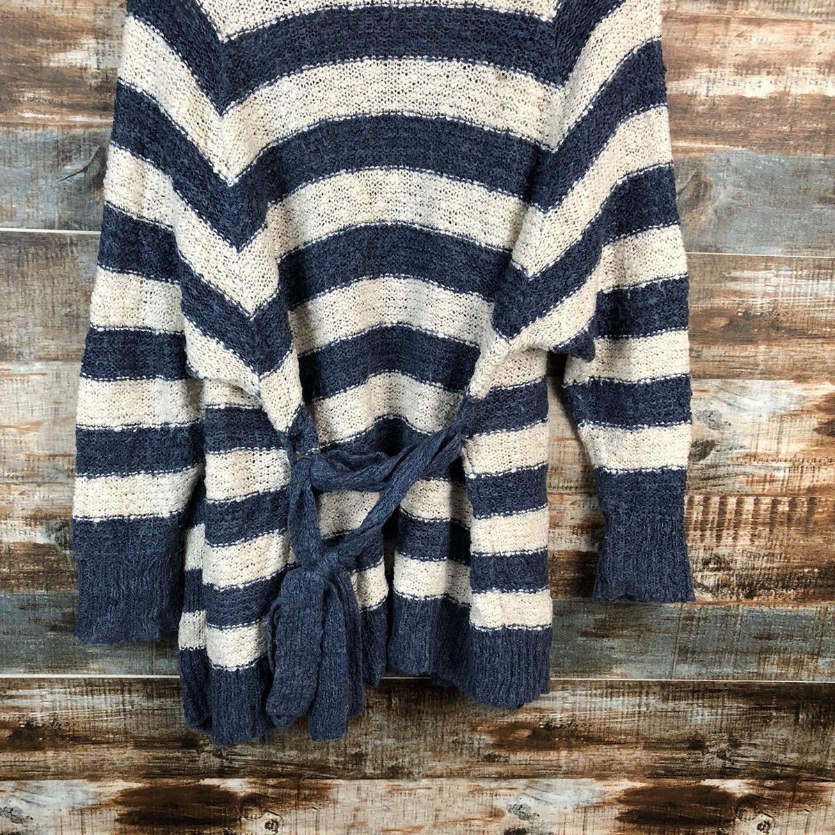 Japanese Brand × OVER THE STRiPES Lung Grind Stripe Blue like cobain Knitwear #A2491 Size M / US 6-8 / IT 42-44 - 14 Thumbnail
