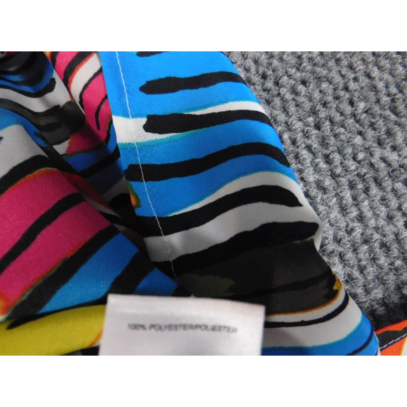 Kasper Kasper Blouse M WOMENS Sleeveless Dolman Sleeve Round Neck Multicolor Rainbow Geometric Casual Polyester Down Button Pullover Regular Open Size M / US 6-8 / IT 42-44 - 7 Thumbnail