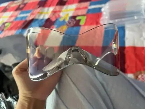 Electric Visual Clear Color Oversized Punk Y2K Sunglasses Goggle styles Size ONE SIZE - 4 Thumbnail