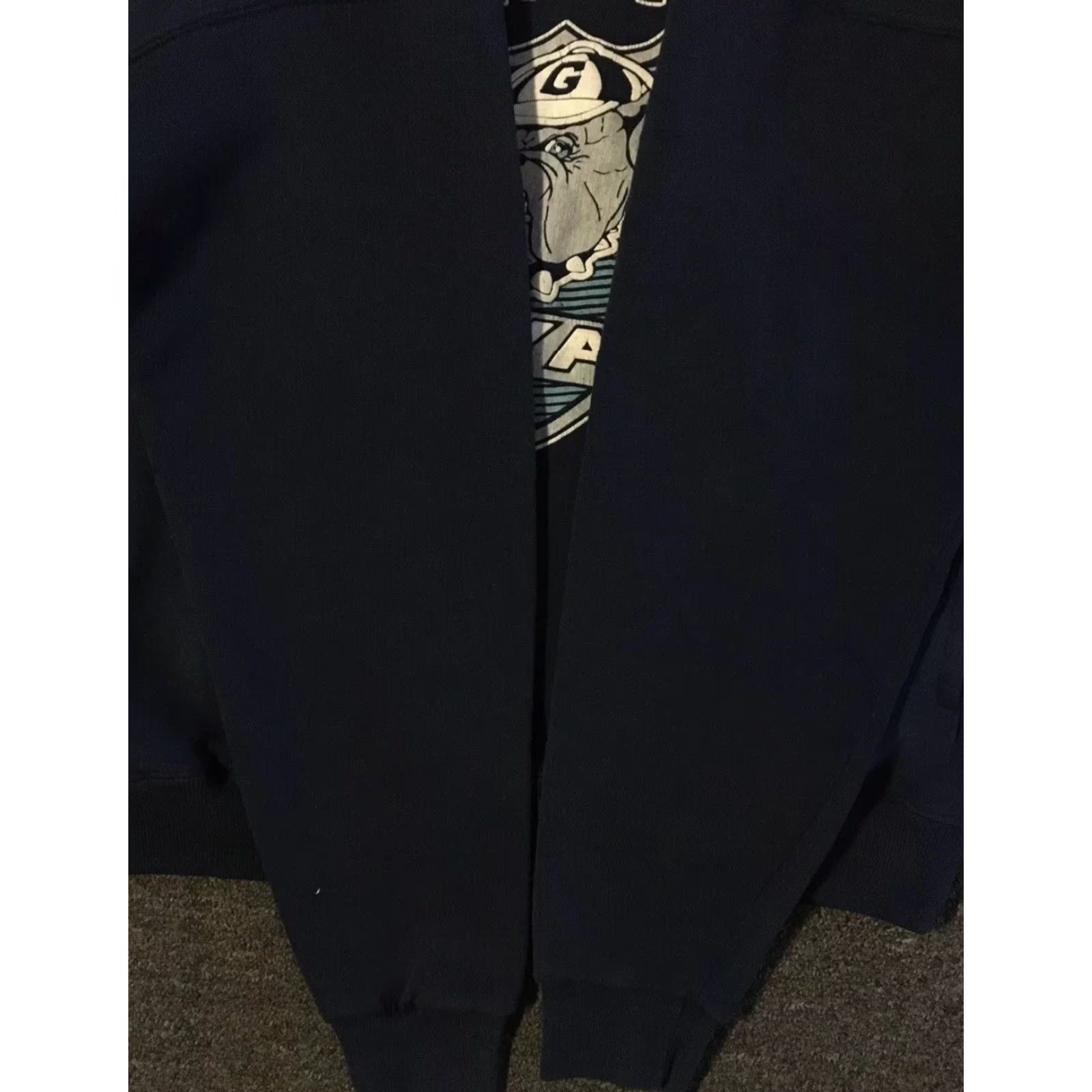 Vintage VINTAGE Georgetown University Hoodie M Blue 90s Distressed College Pullover Sweatshirt Mens Size US M / EU 48-50 / 2 - 7 Thumbnail