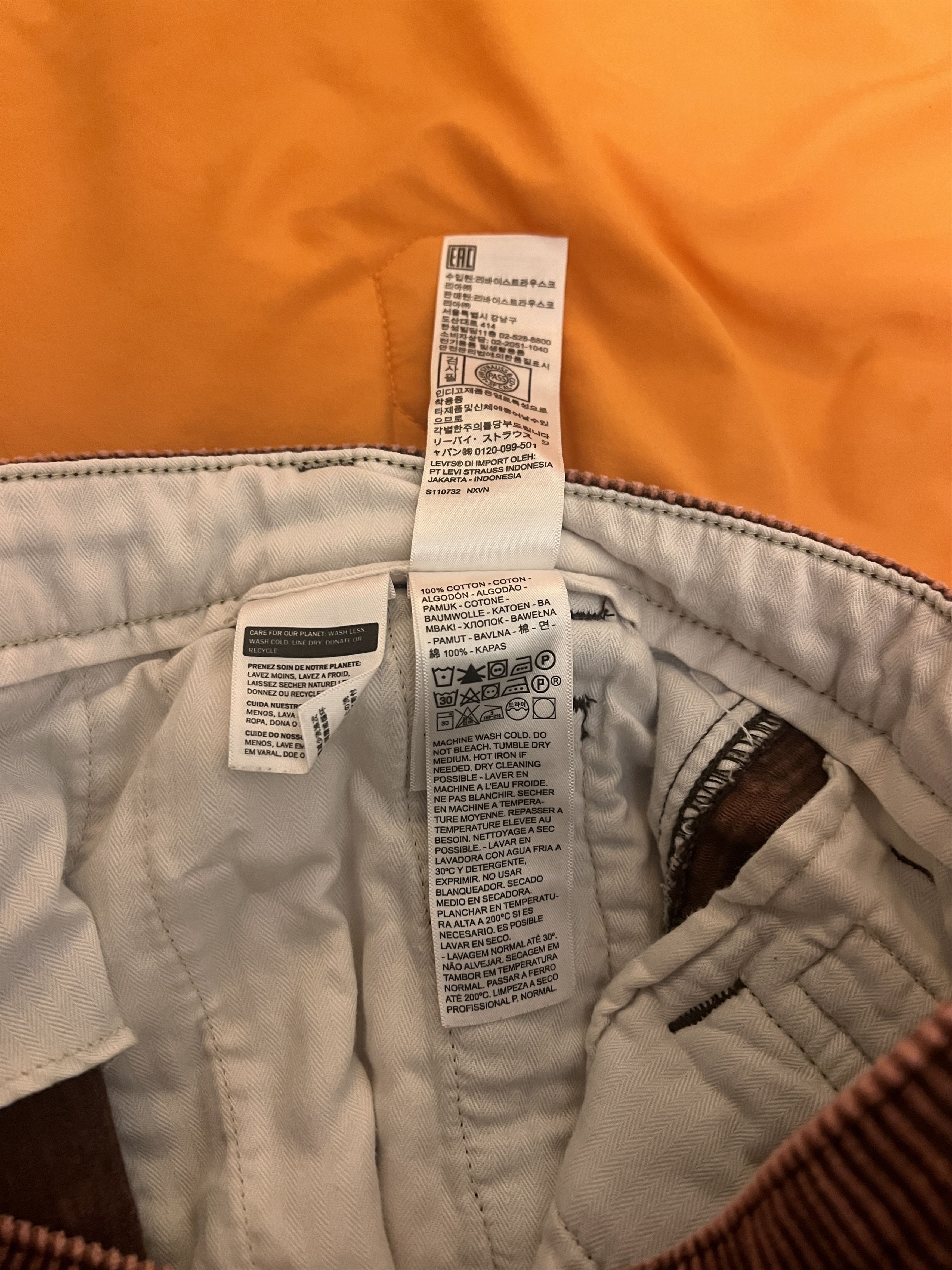 Levi's XX Chino Authentic Straight Fit Corduroy Size US 32 / EU 48 - 5 Thumbnail
