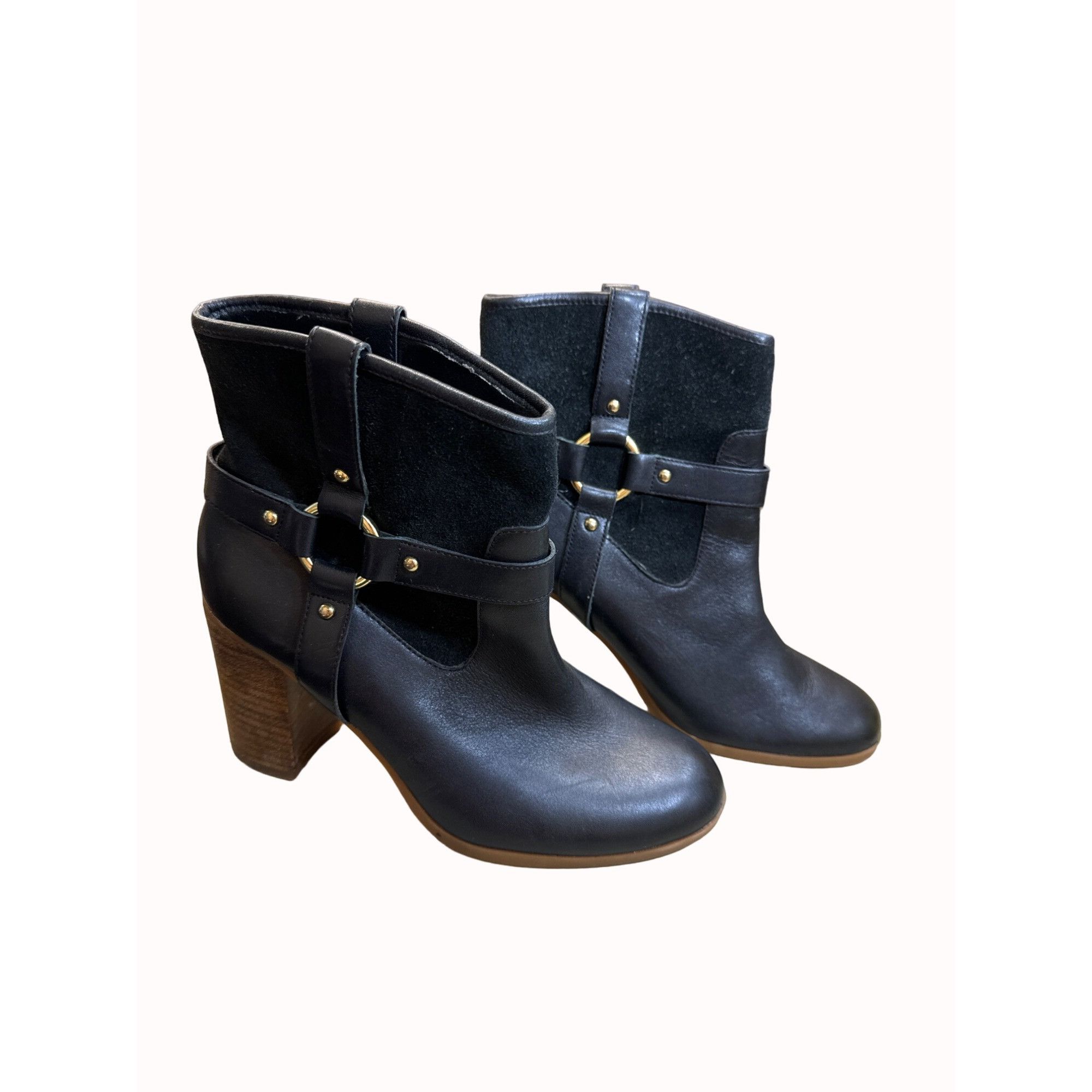 Ralph Lauren Ralph Lauren Lauren women’s black leather ankle boots 6B SKU Size US 6 / IT 36 - 1 Thumbnail
