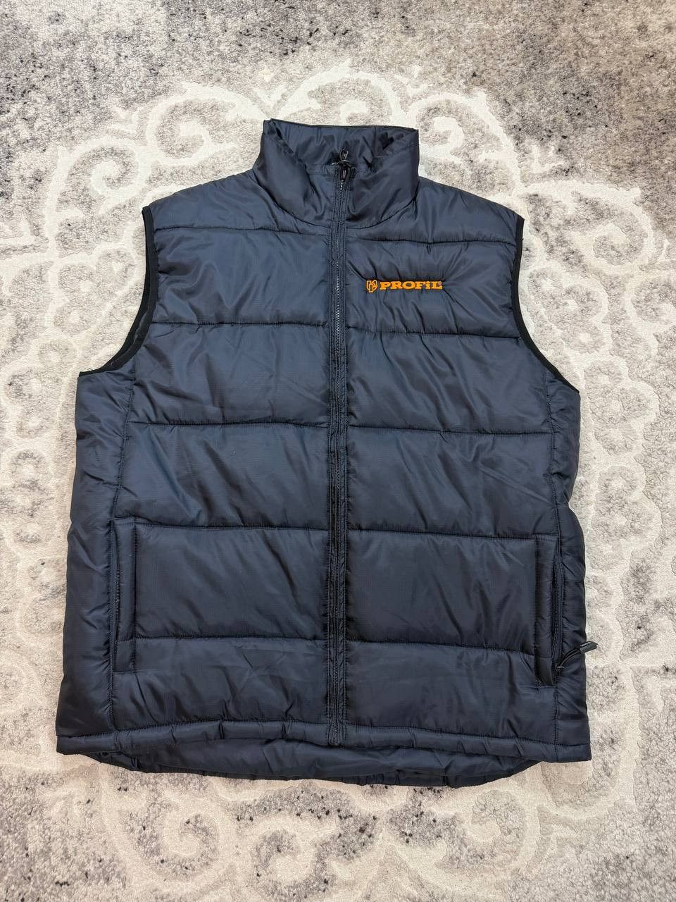 Vintage US BASIC Puffer Vest "PROFIL" Gilet Black Ripstop Size US L / EU 52-54 / 3 - 12 Thumbnail