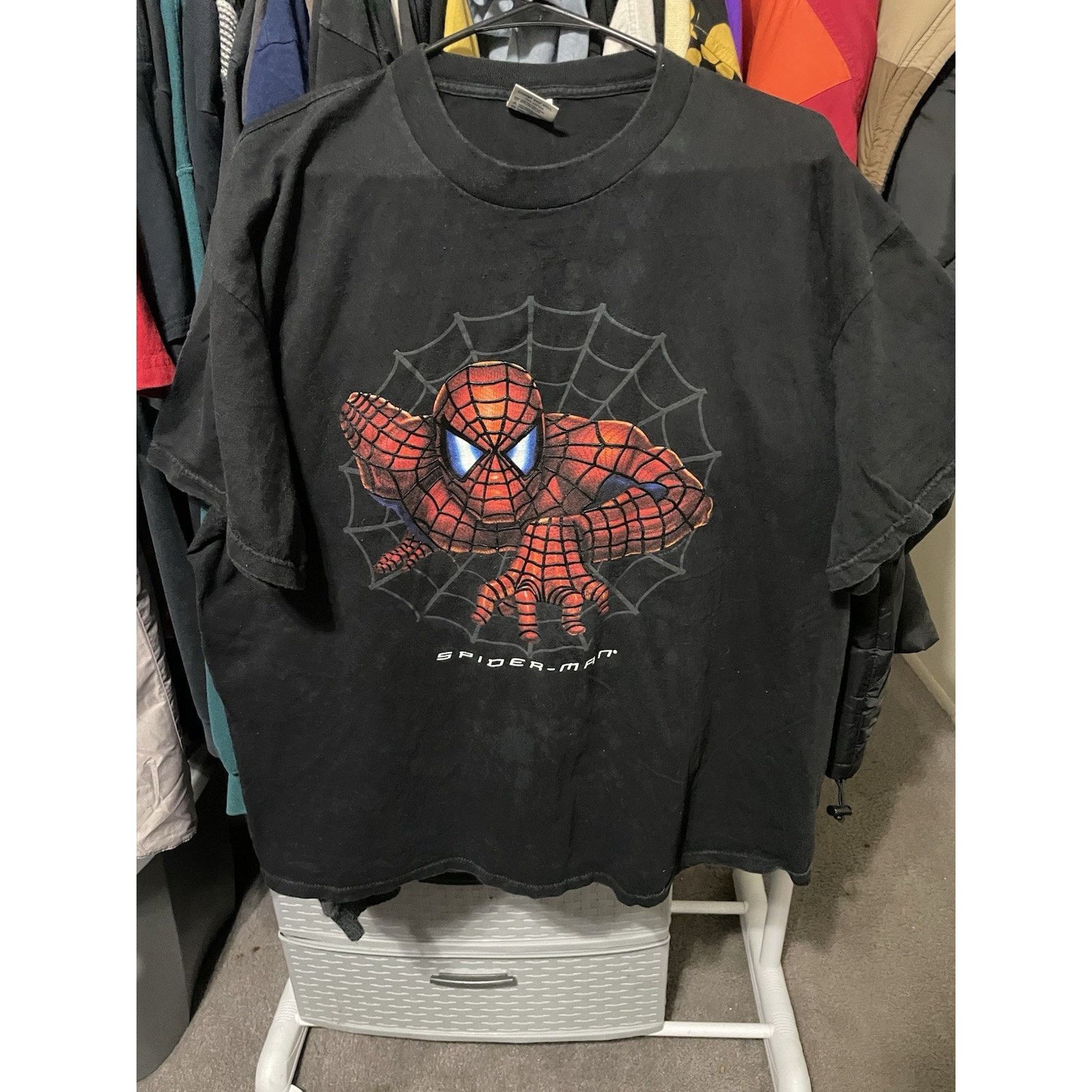 Marvel Comics Size XL-VTG 2002 Spider-Man Movie Promo Black Marvel Size US XL / EU 56 / 4 - 1 Thumbnail