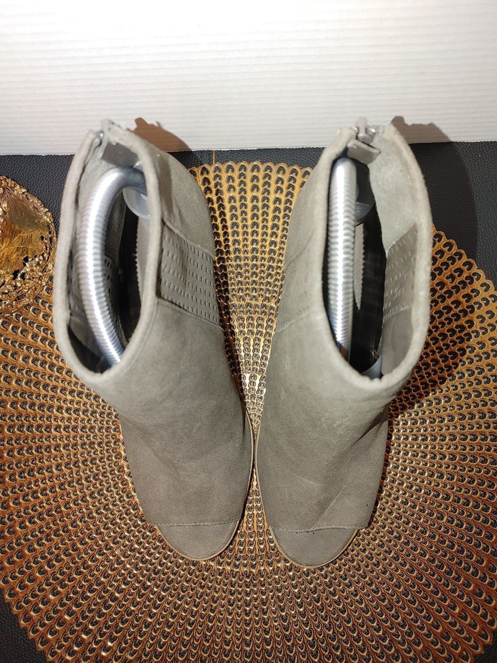Jas MB Jasmine Jay sweet peep toe leather booties size 8.5 Size US 8.5 / IT 38.5 - 2 Thumbnail