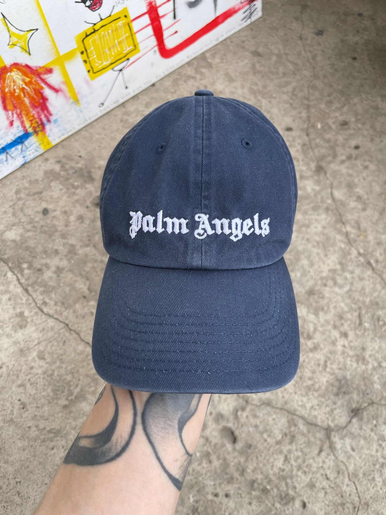 Palm Angels Palm Angels Cap Embroidered Grey Baseball Cap Hat Size ONE SIZE - 6 Thumbnail