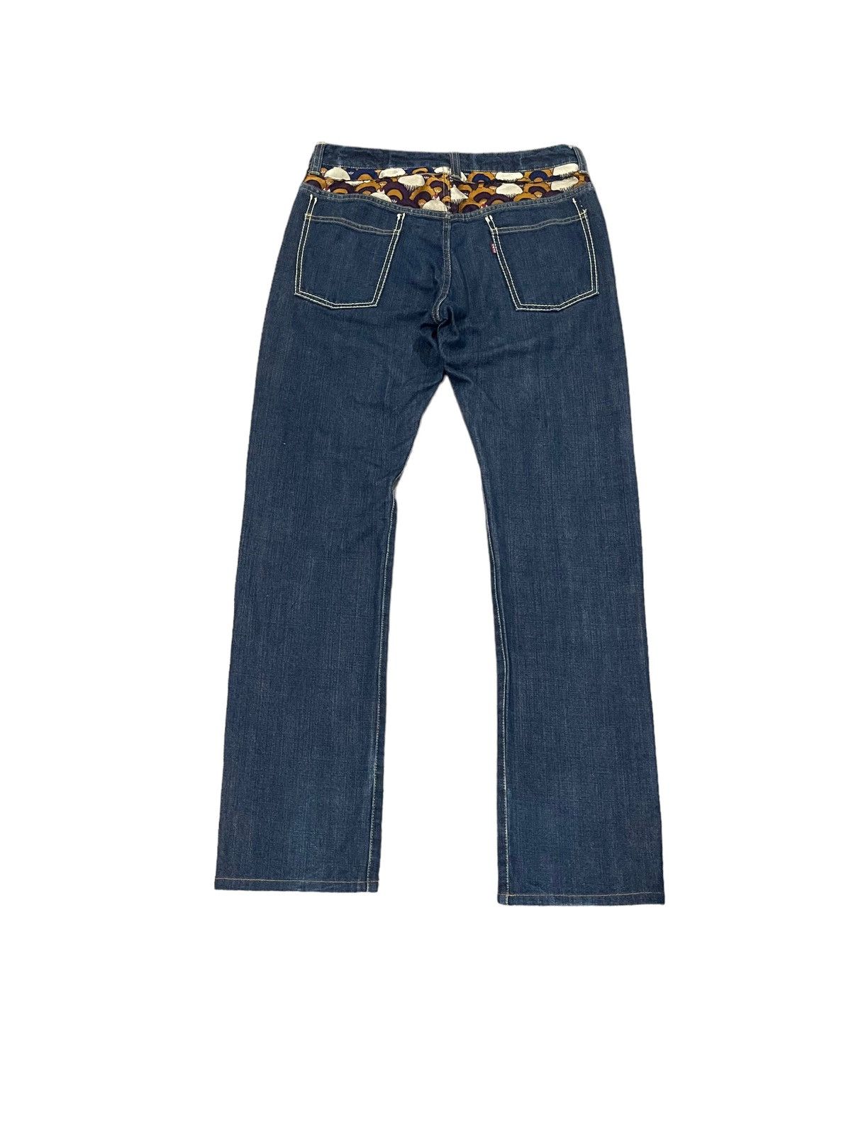 Japanese Brand × Vintage Vintage Gemstone Style Sukajan Koi Fish Denim Jeans Size US 32 / EU 48 - 6 Thumbnail