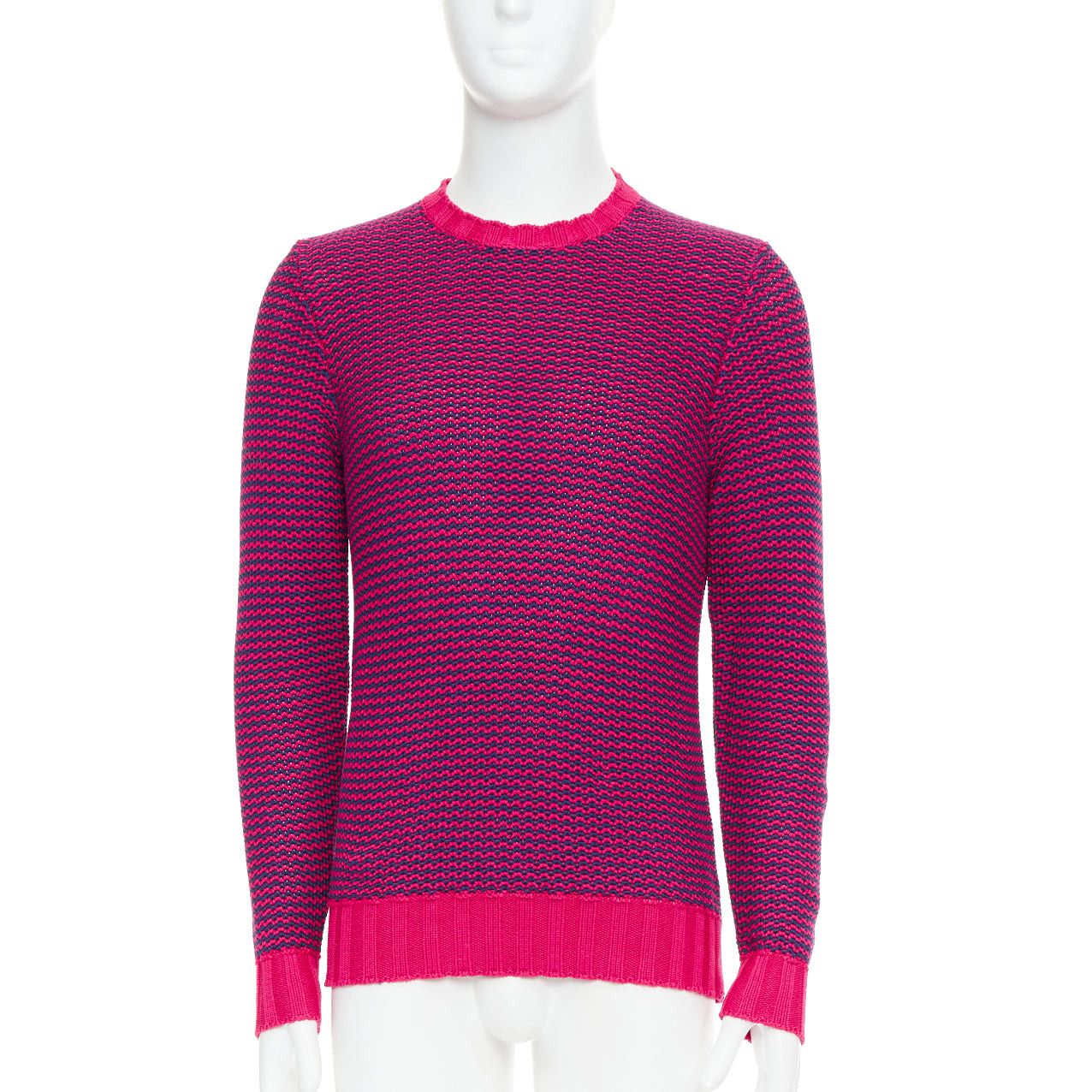Drumohr DRUMOHR pink violet cotton knit scallop collar crew sweater IT48 M Size US M / EU 48-50 / 2 - 1 Thumbnail