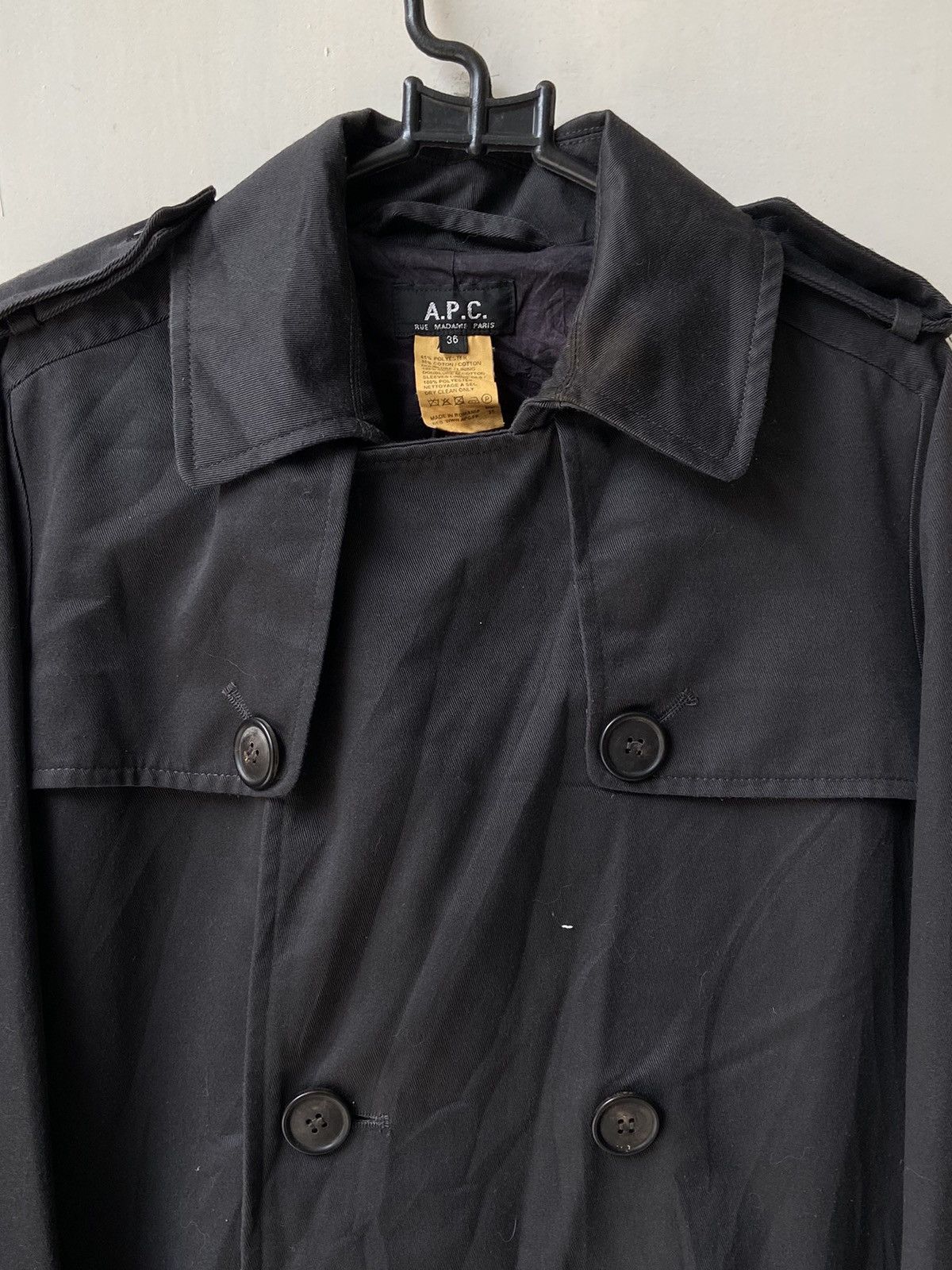 A.P.C. A.P.C Black Coat Size US M / EU 48-50 / 2 - 8 Thumbnail