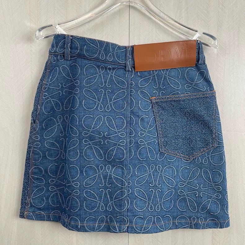 Loewe Loewe size34 The slogan is printed on the denim skirt Size 42" / US 20 - 3 Thumbnail