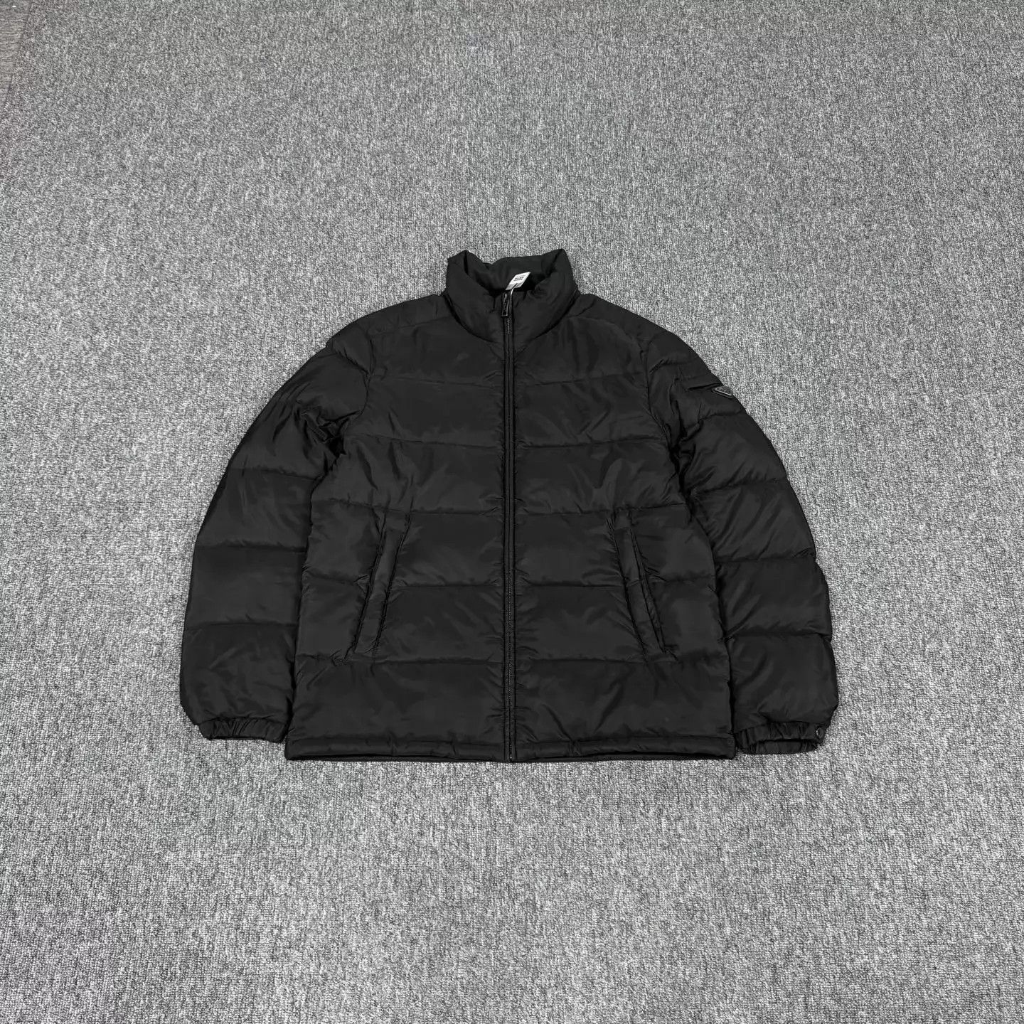 Prada Prada Black Tri Logo Stand Collar Down Jacket Size 54 Size US L / EU 52-54 / 3 - 1 Thumbnail