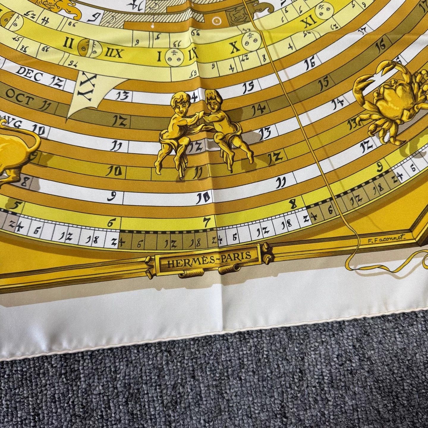 Hermes Hermes Zodiac Sun God Silk Scarf 90x90cm 99 New Size ONE SIZE - 4 Thumbnail