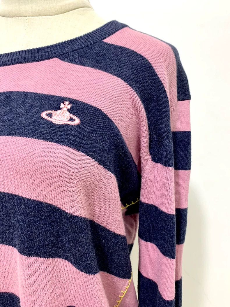 Vivienne Westwood Vivienne Westwood size3 Pink striped knit sweater Size M / US 6-8 / IT 42-44 - 4 Thumbnail