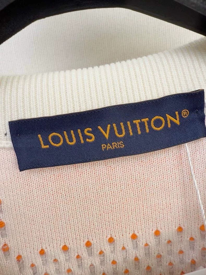 Louis Vuitton Louis Vuitton Orange Checkerboard Sweater -2505 Size XL / US 12-14 / IT 48-50 - 2 Thumbnail