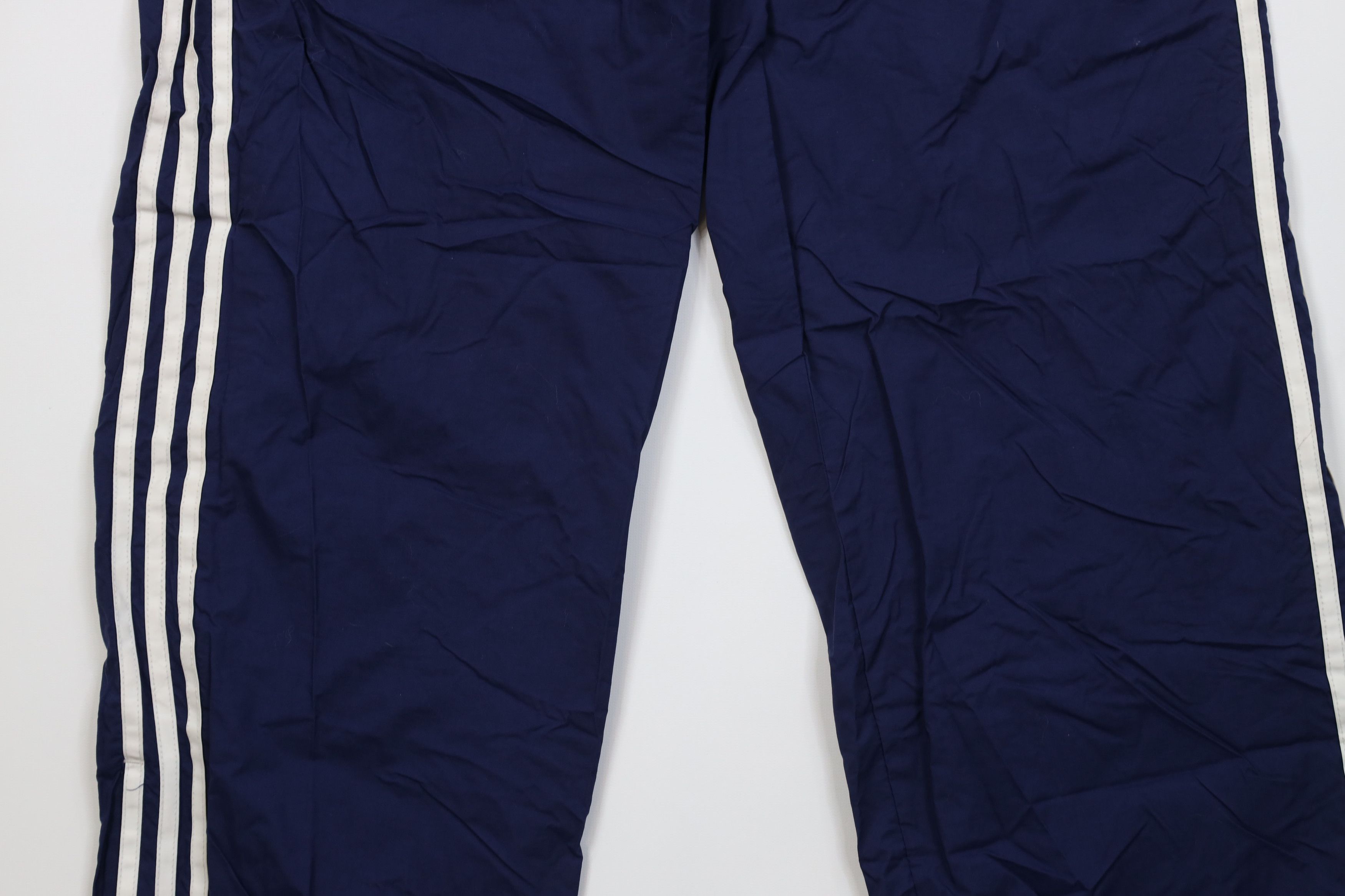 Adidas Vintage 90s Adidas Striped Wide Leg Windbreaker Pants Blue Size US 34 / EU 50 - 3 Thumbnail