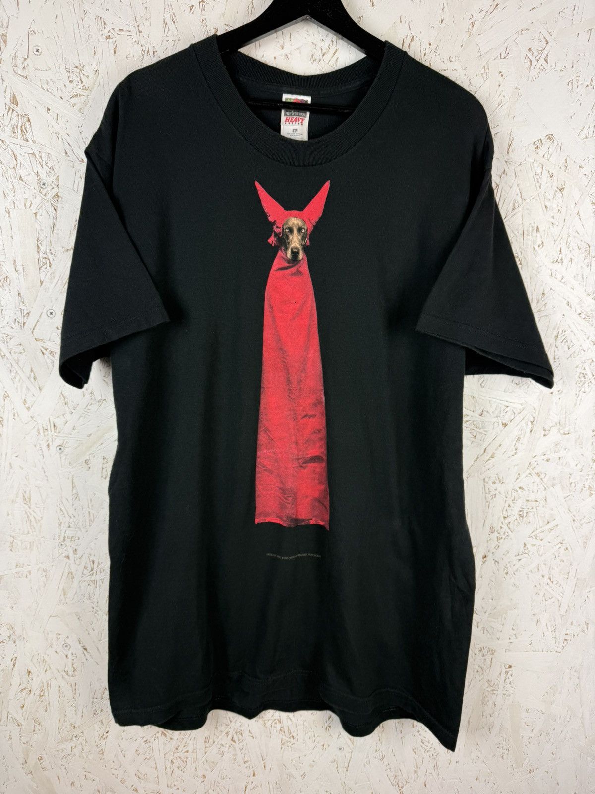 90s William Wegman “Devil Dog” 1995 T-Shirt Black XL 