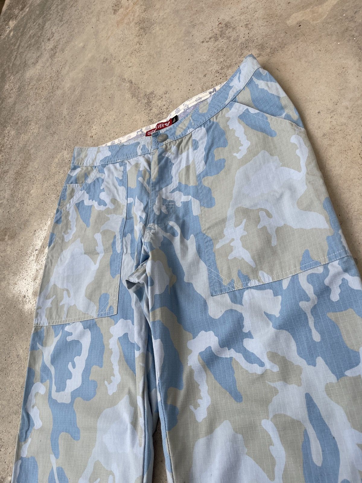 Japanese Brand × Quiksilver Vintage Y2K Quicksilver X Roxy Camouflage Pants Size US 32 / EU 48 - 5 Thumbnail