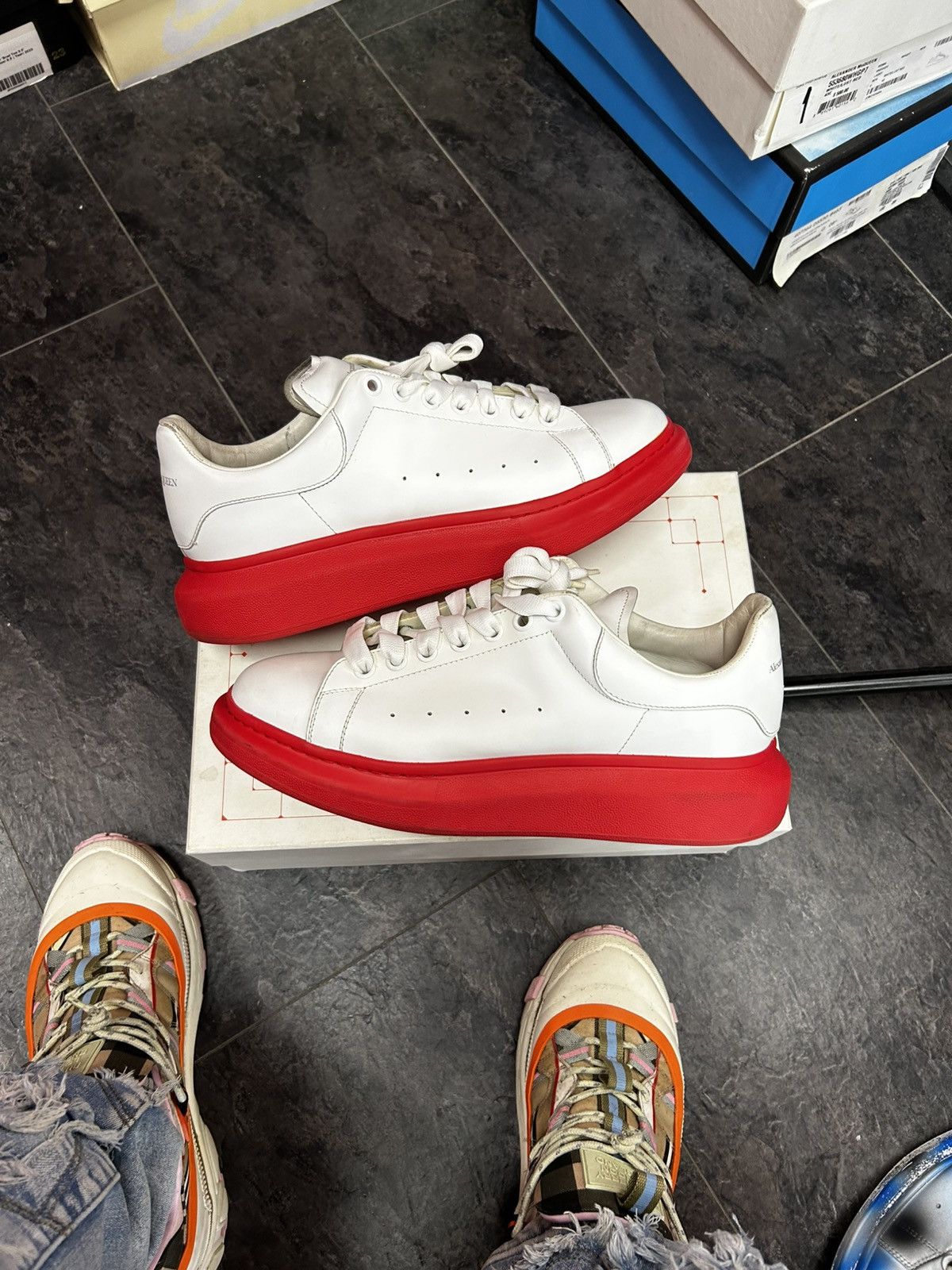 Alexander McQueen Alexander Mcqueen white/red Size US 12 / EU 45 - 1 Thumbnail