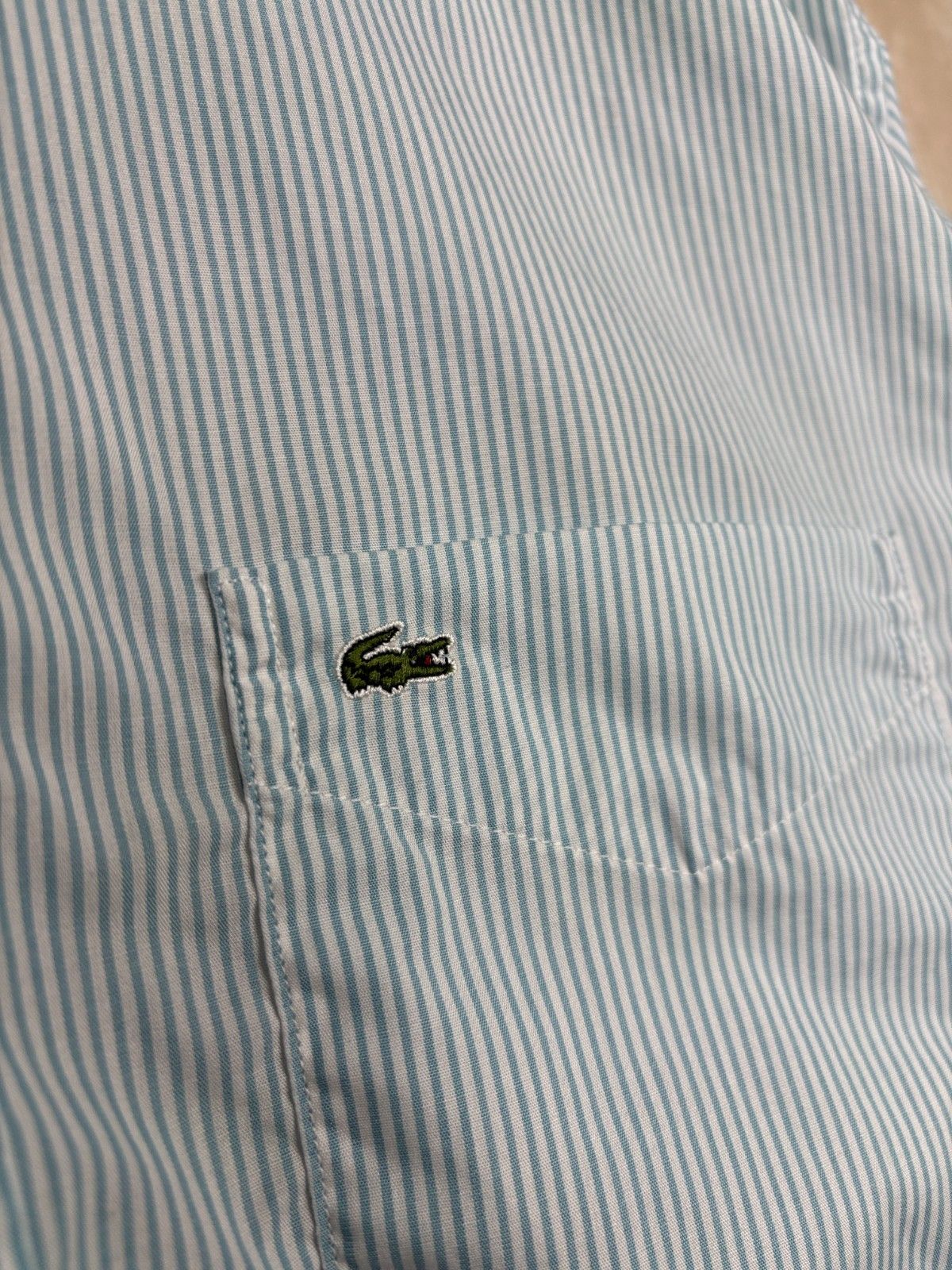 Lacoste Lacoste Striped Shirt Long Sleeve Pocket Slim Tailored Fit Size US L / EU 52-54 / 3 - 6 Thumbnail
