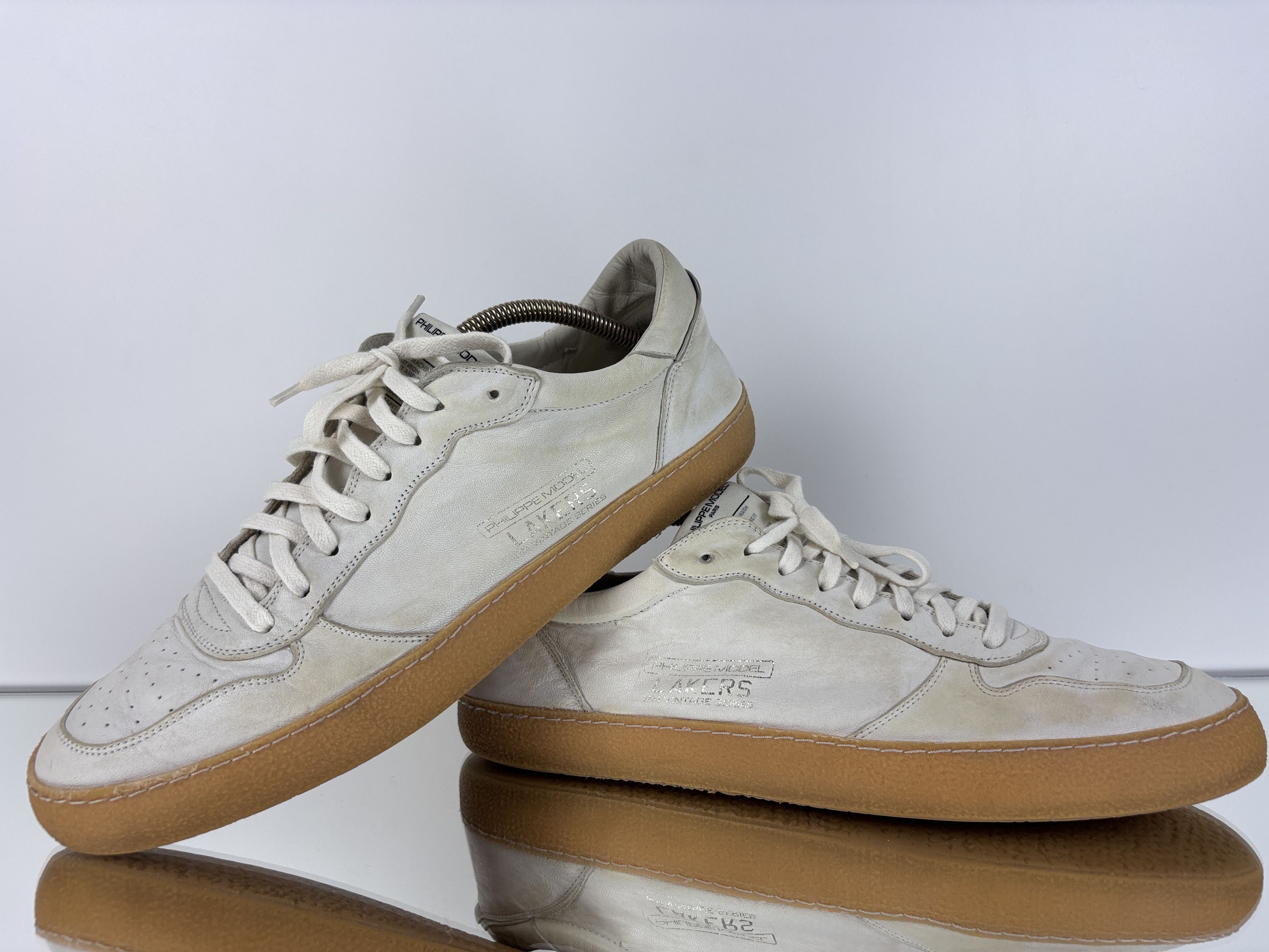 Philippe Model Philippe Model Leather Lakers PM Vintage Series Sneakers45 Size US 12 / EU 45 - 6 Thumbnail