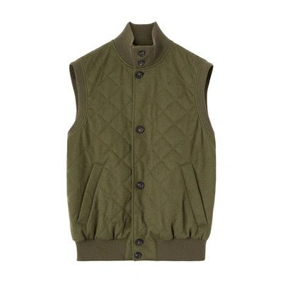 image of Loro Piana O1W1Db10224 Vest In Leaf Tea, Men's (Size Medium)