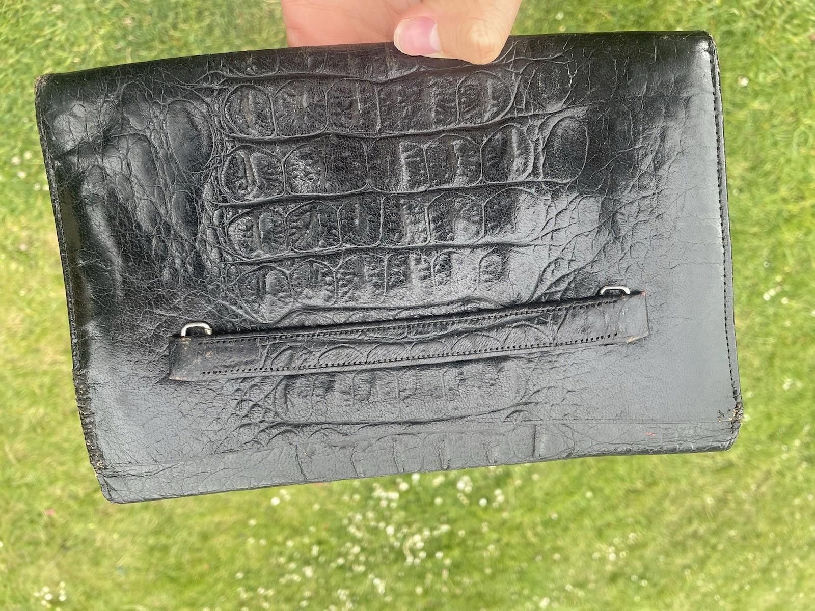 Designer Vintage 1940s Alligator Leather Clutch Bag Size ONE SIZE - 3 Thumbnail