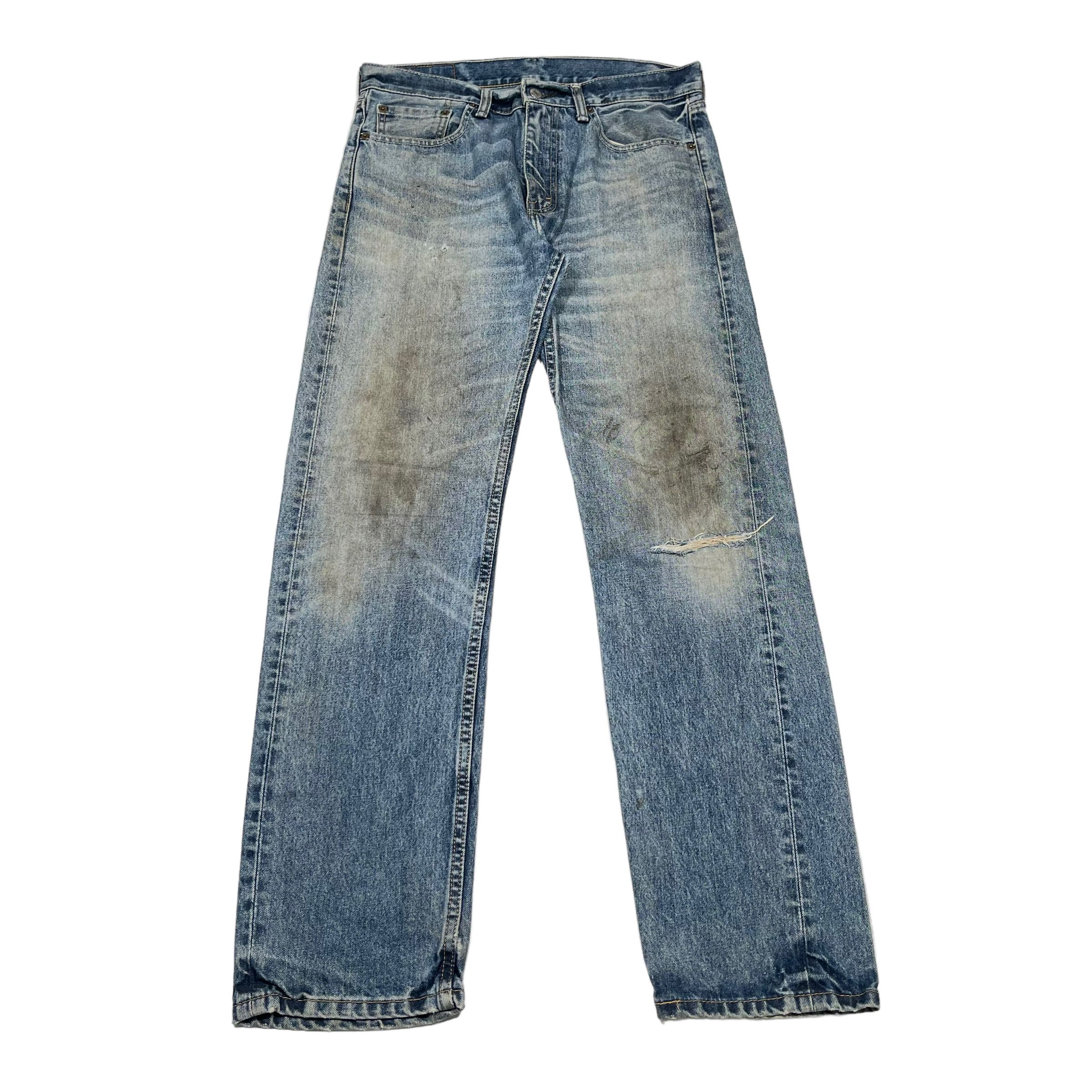 Levi's × Vintage Vintage 1990s Levis Mud Washed Distressed Denim Jeans Size US 31 - 1 Thumbnail