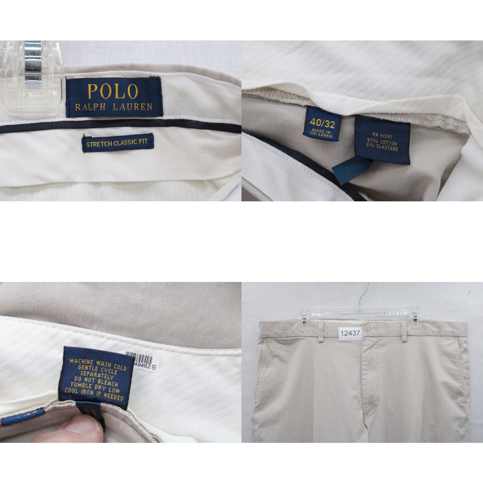 Polo Ralph Lauren Polo Ralph Lauren Pants Men's 42X31 Beige Straight Classic Fit Chino Preppy Pants/Chino Beige 5-Pocket Design City Preppy Office Adult Mens Size US XL / EU 56 / 4 - 8 Thumbnail