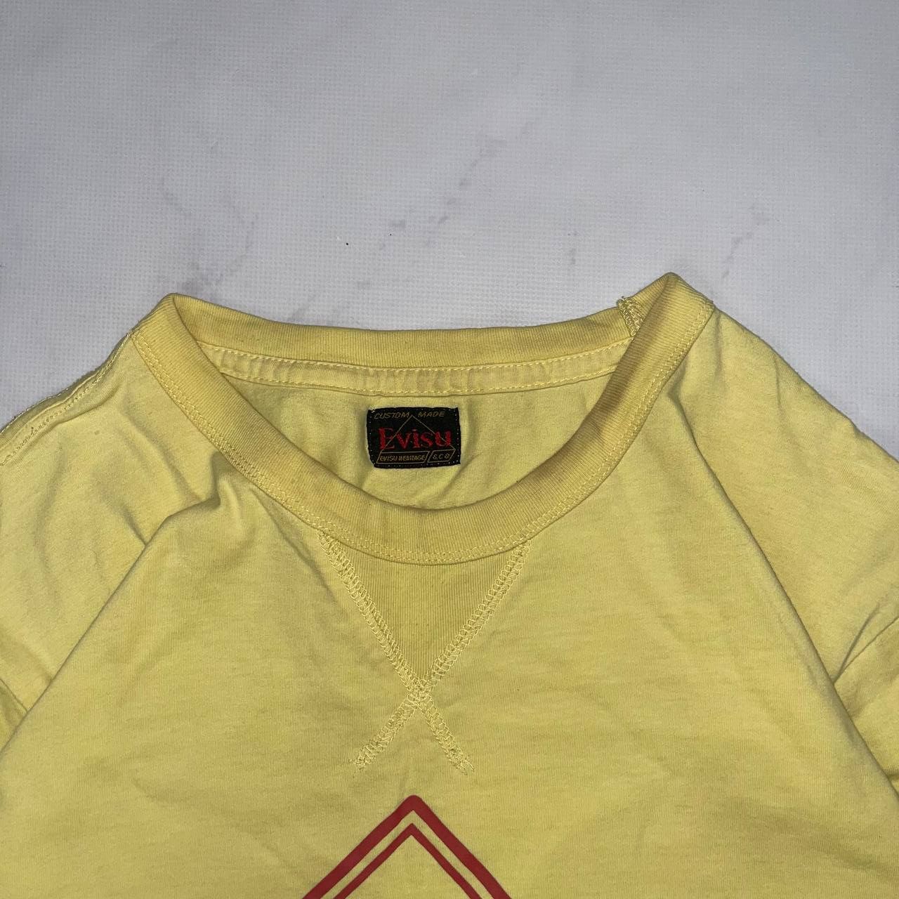 Evisu Evisu Japanese Vintage T-shirt Big Logo Yellow Size XL Tee Size US XL / EU 56 / 4 - 7 Thumbnail