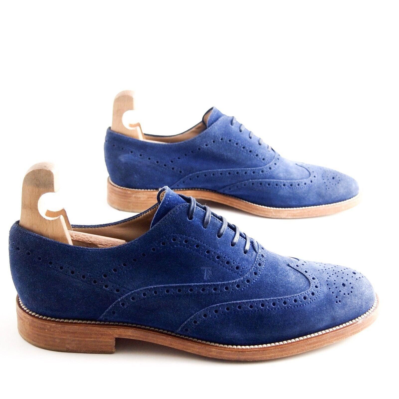 Tod's TOD's Wingtip Brogues Oxford Blue Suede US 10 EU 43 Size US 10 / EU 43 - 4 Thumbnail