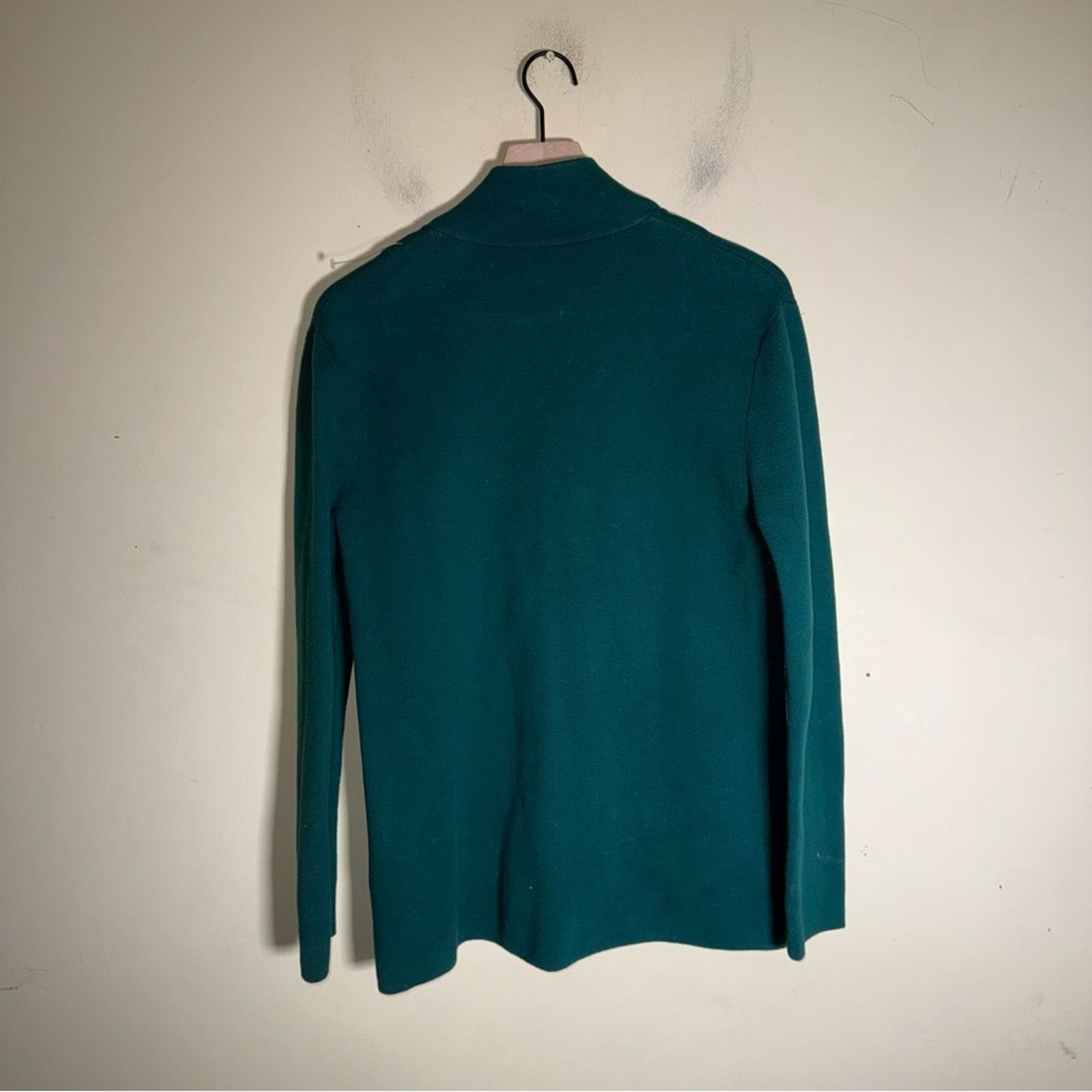 J.Crew J.CREW emerald green long line knit sweater blazer L Size L / US 10 / IT 46 - 3 Thumbnail