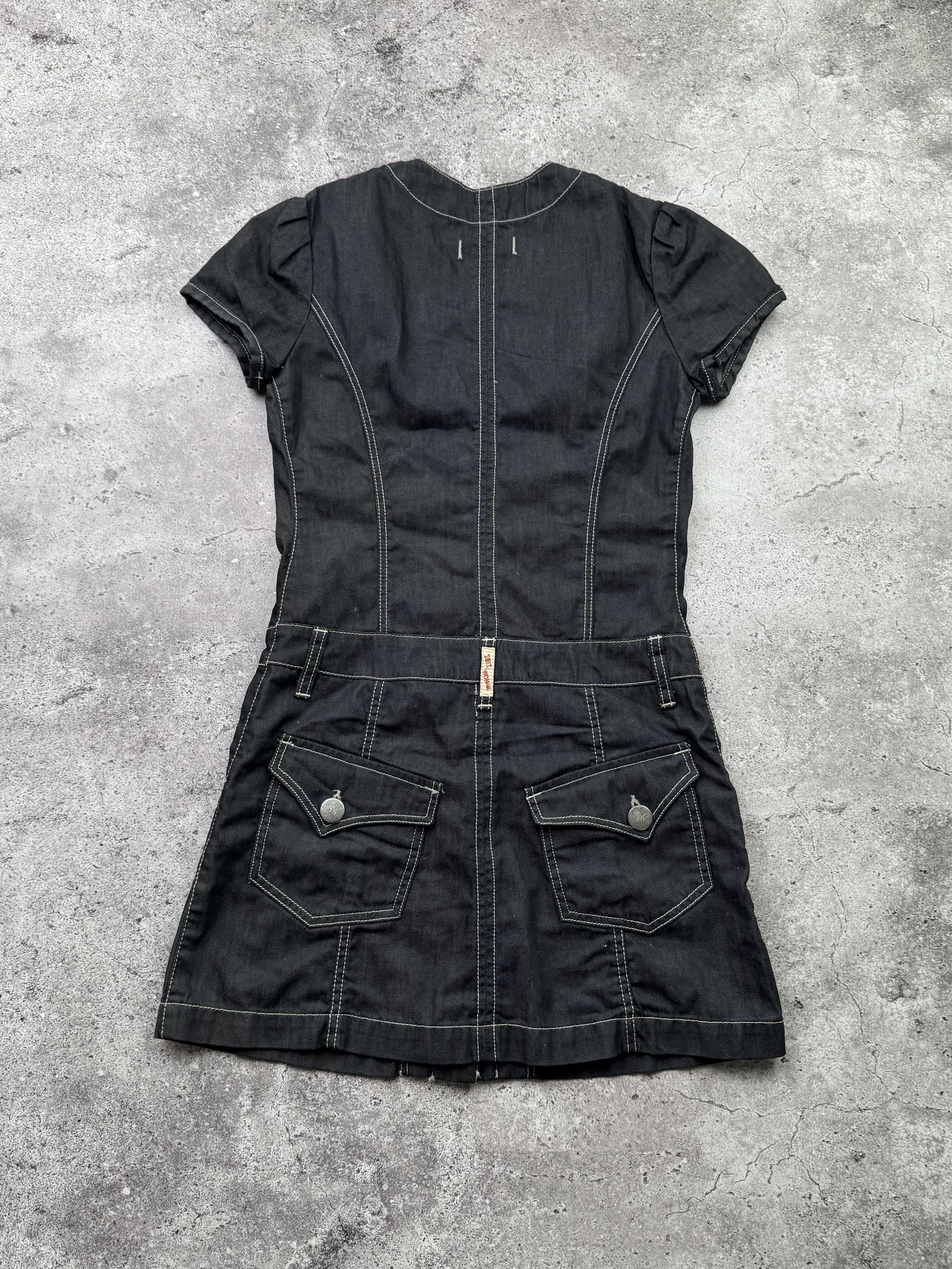 Japanese Brand Vintage Denim Dress C655(V203) Size M / US 6-8 / IT 42-44 - 4 Thumbnail