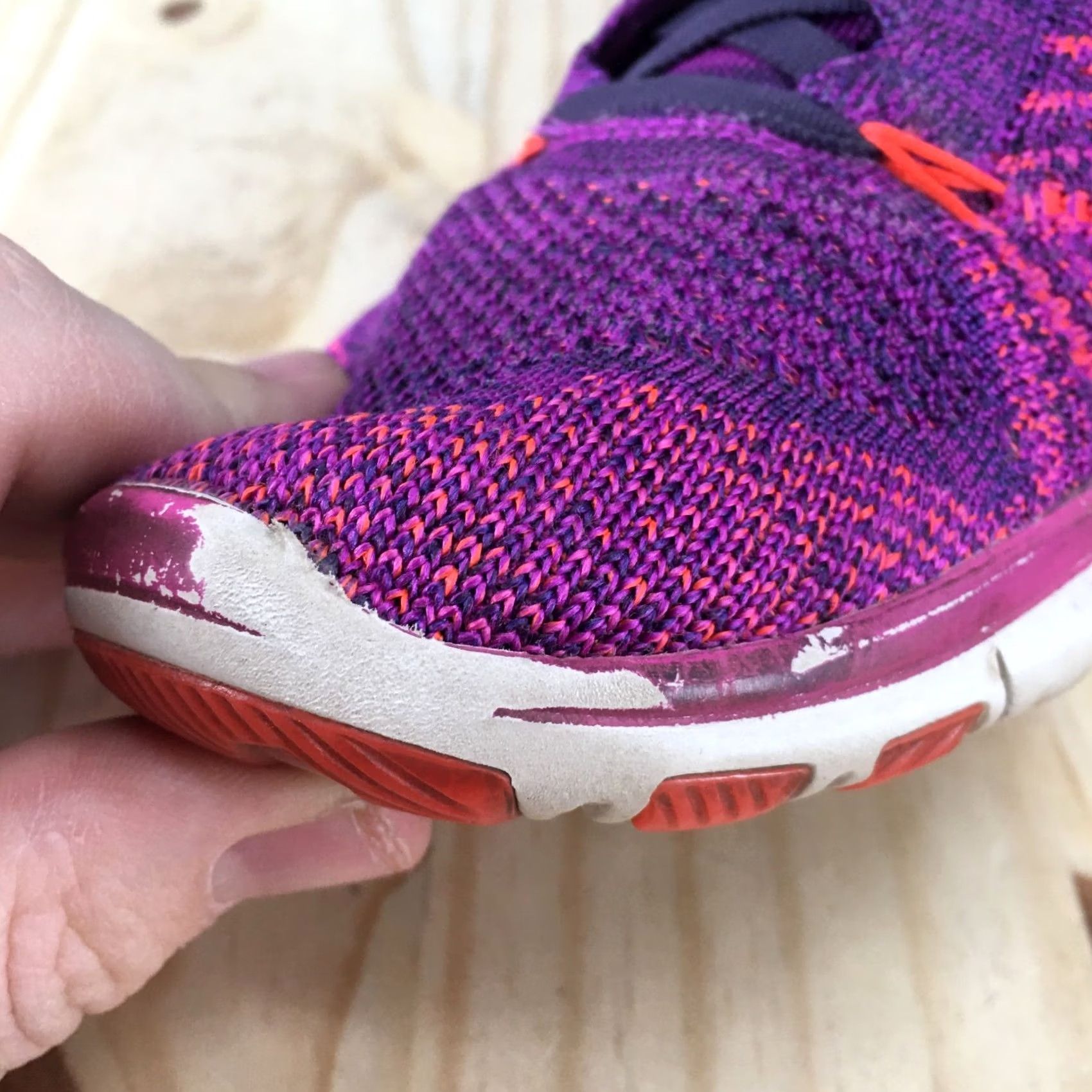 Nike Nike Womens 7 Purple Free TR Flyknit Running Training Sneakers Lace Up 718785502 Size US 7 / IT 37 - 5 Thumbnail