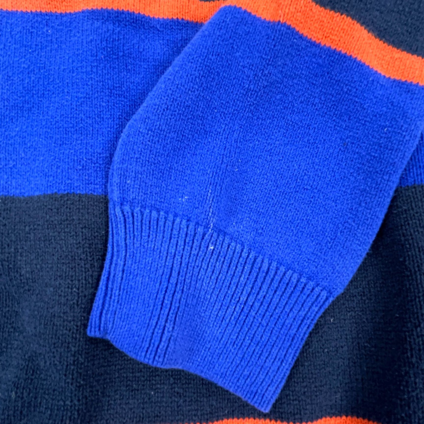 Chaps Chaps Sweater Mens Large Blue Orange Crew Neck Knit Striped Colorblock Pullover Collared Notions? Size US L / EU 52-54 / 3 - 5 Thumbnail