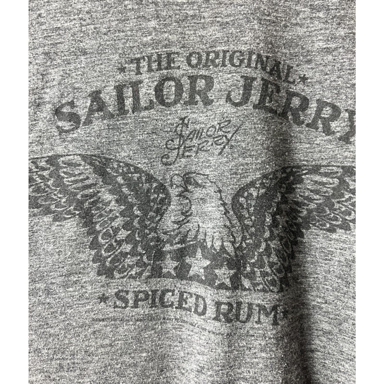 Next Level Sailor Jerry Spiced Rum Eagle T-Shirt Mens Size M Dark Grey Logo Short Sleeve Crew Neck Size US M / EU 48-50 / 2 - 2 Thumbnail