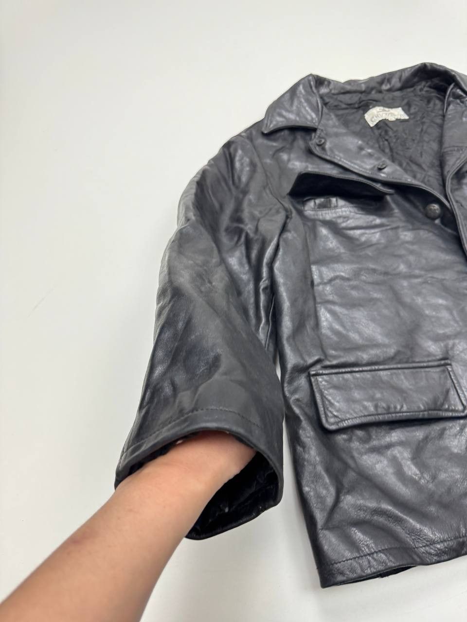 Vintage vintage leather men's jacket 90s Size US XL / EU 56 / 4 - 6 Thumbnail