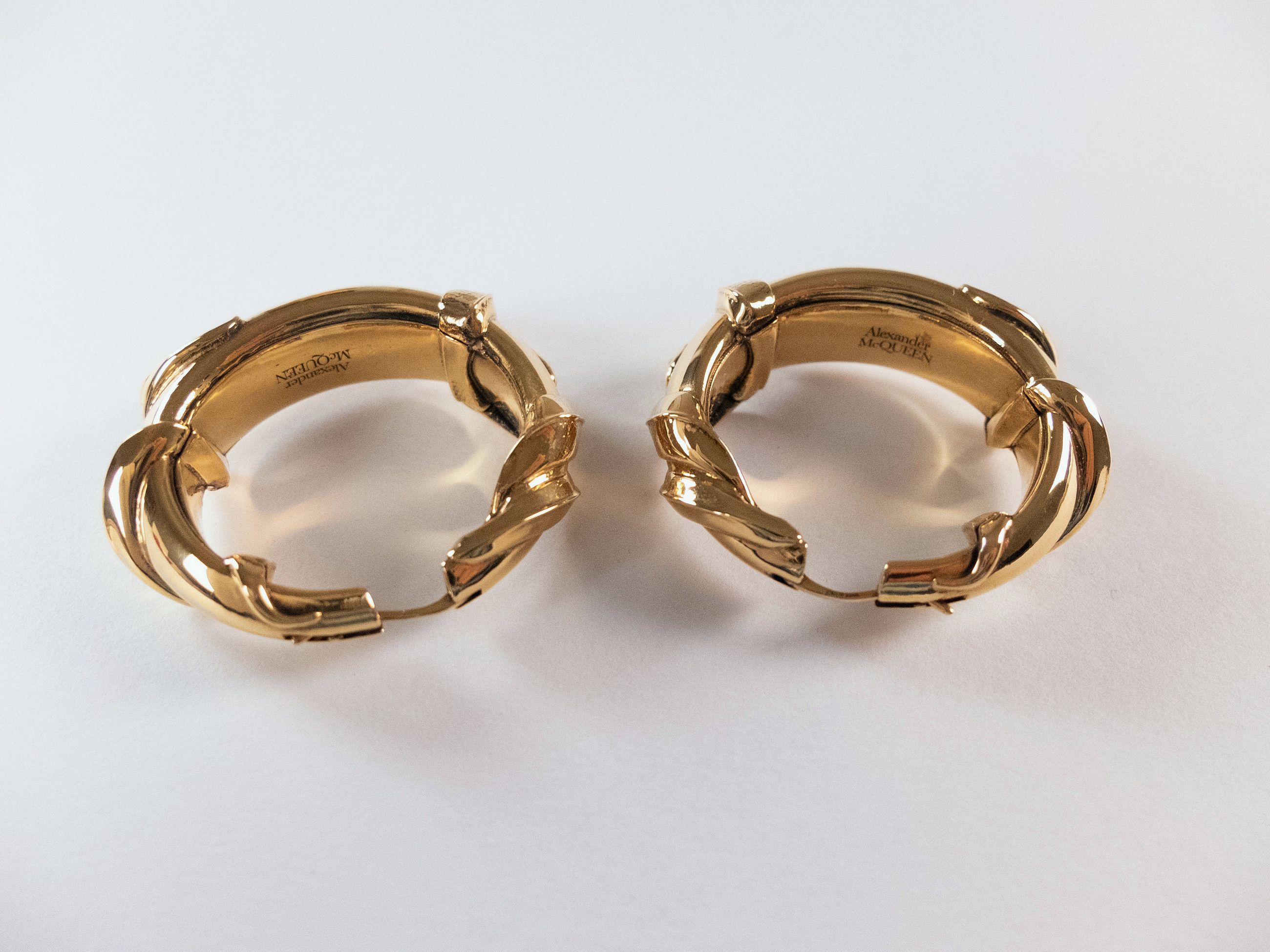 Alexander McQueen ALEXANDER MCQUEEN gold tone Snake metal hoop earrings Size ONE SIZE - 4 Thumbnail