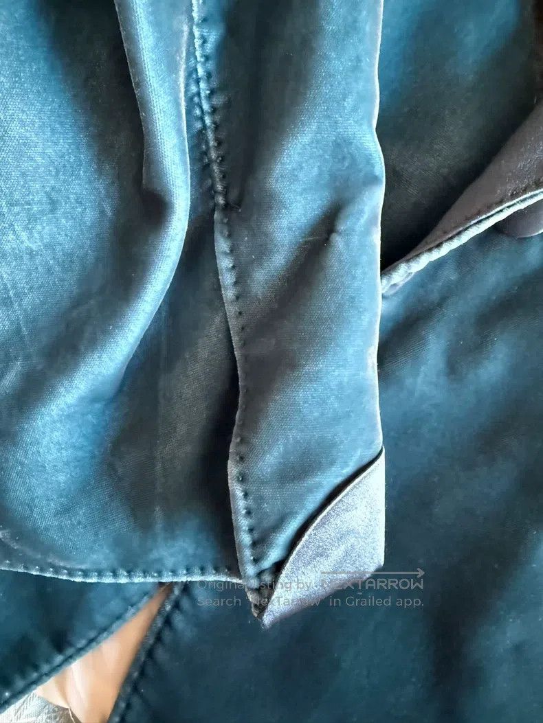 Tom Ford Tom Ford Classic Shelton shawl collar velvet blue-green ev Size 52R - 4 Thumbnail