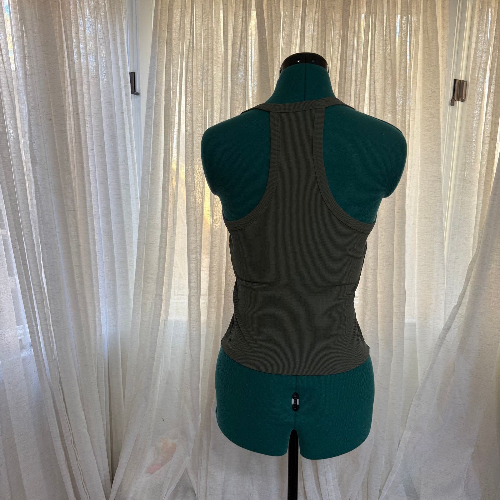 Other Green Ribbed Fitted Tank Top | Sz S Size S / US 4 / IT 40 - 4 Thumbnail