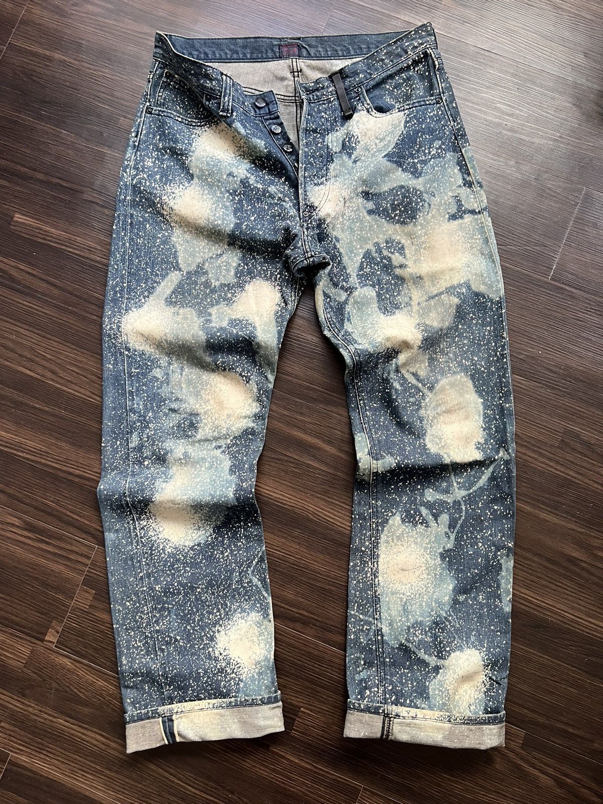 Issey Miyake × Lee 🔥Runway🔥 Issey miyake X Lee Splatter Paint denim - 33 Size US 34 / EU 50 - 1 Thumbnail