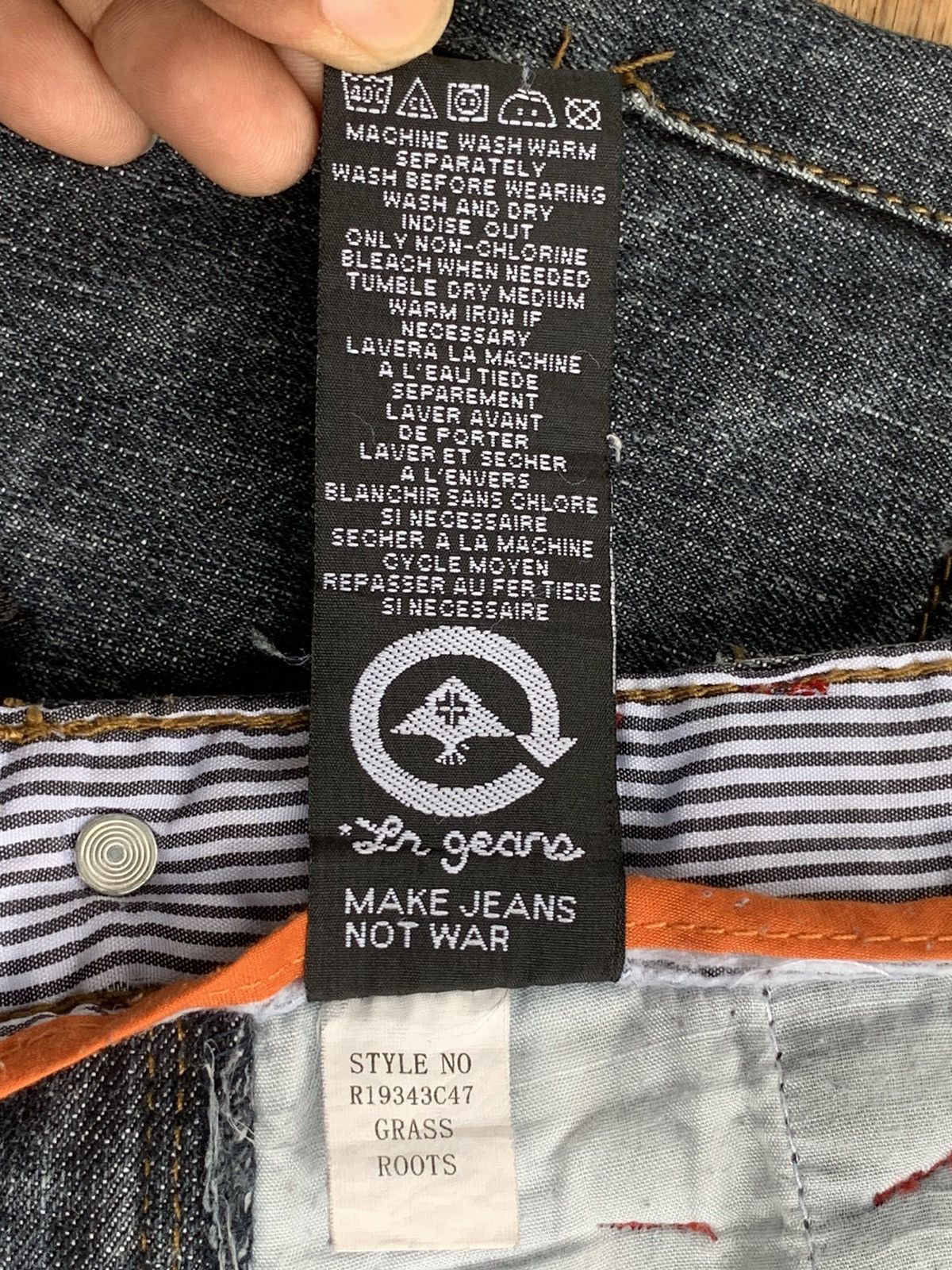 Vintage L.R.G Hip Hop Make Jeans Not War Baggy Denim Pants Size US 38 / EU 54 - 25 Thumbnail