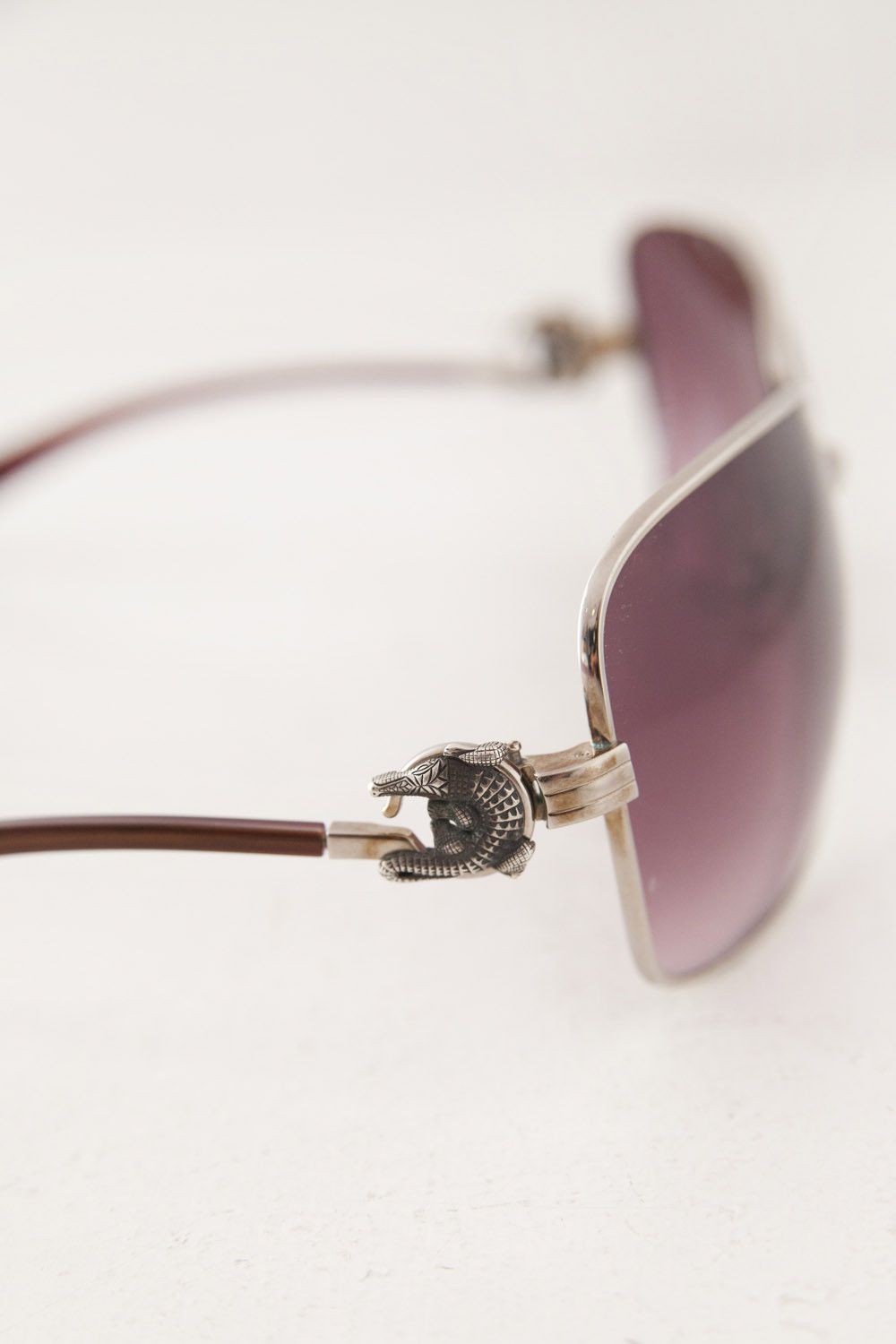 Kieselstein-Cord Kieselstein alligator sunglasses Size ONE SIZE - 5 Thumbnail