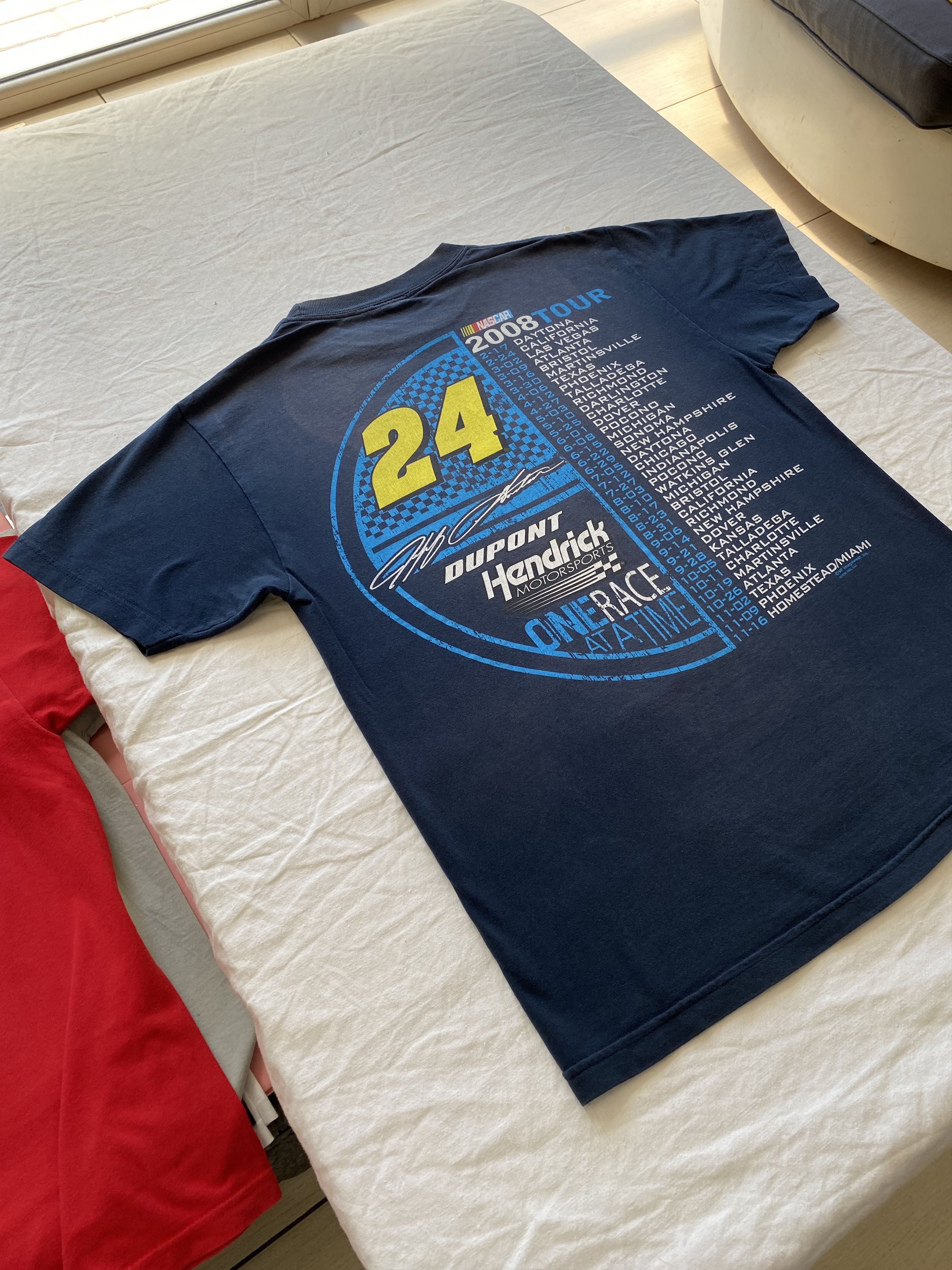 Vintage Jeff Gordon Nascar Vintage 2008 Tour One Race Racing T-shirt Size US M / EU 48-50 / 2 - 21 Thumbnail
