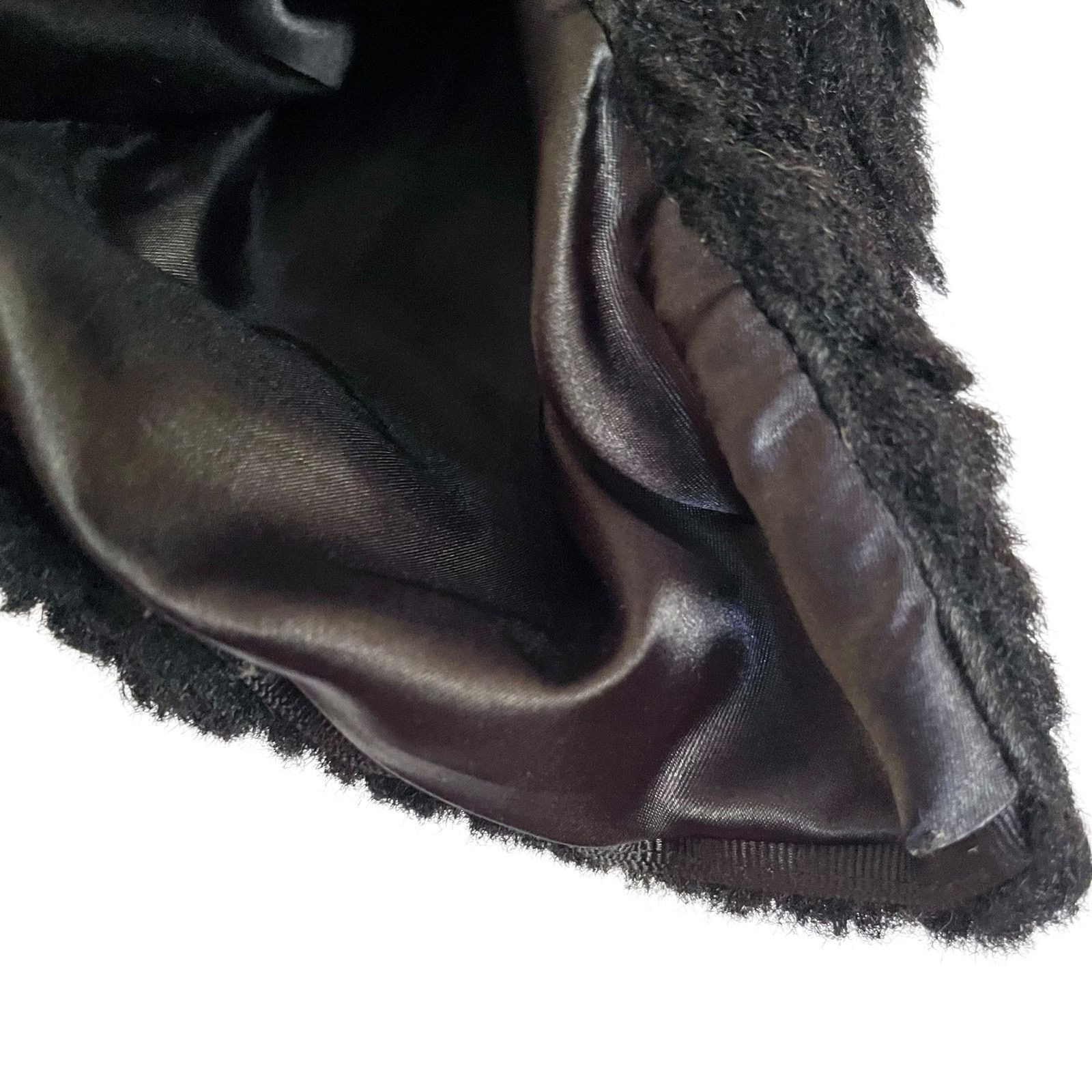 Betsey Johnson × Vintage Betsey Johnson 1990s Vintage Black Faux Fur Jacket Coat Size S / US 4 / IT 40 - 8 Thumbnail