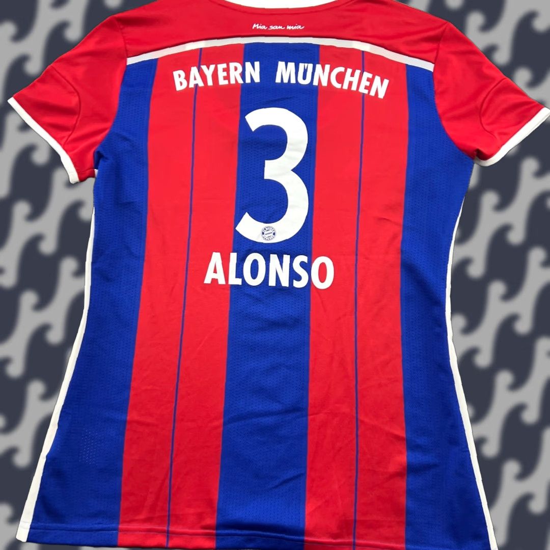 Adidas adidas Bayern Munich 2014 2015 Home Xabi Alonso #3 Football Jersey Womens L Multicolor Short Sleeve Jersey Womens Large Adidas Size L / US 10 / IT 46 - 1 Thumbnail