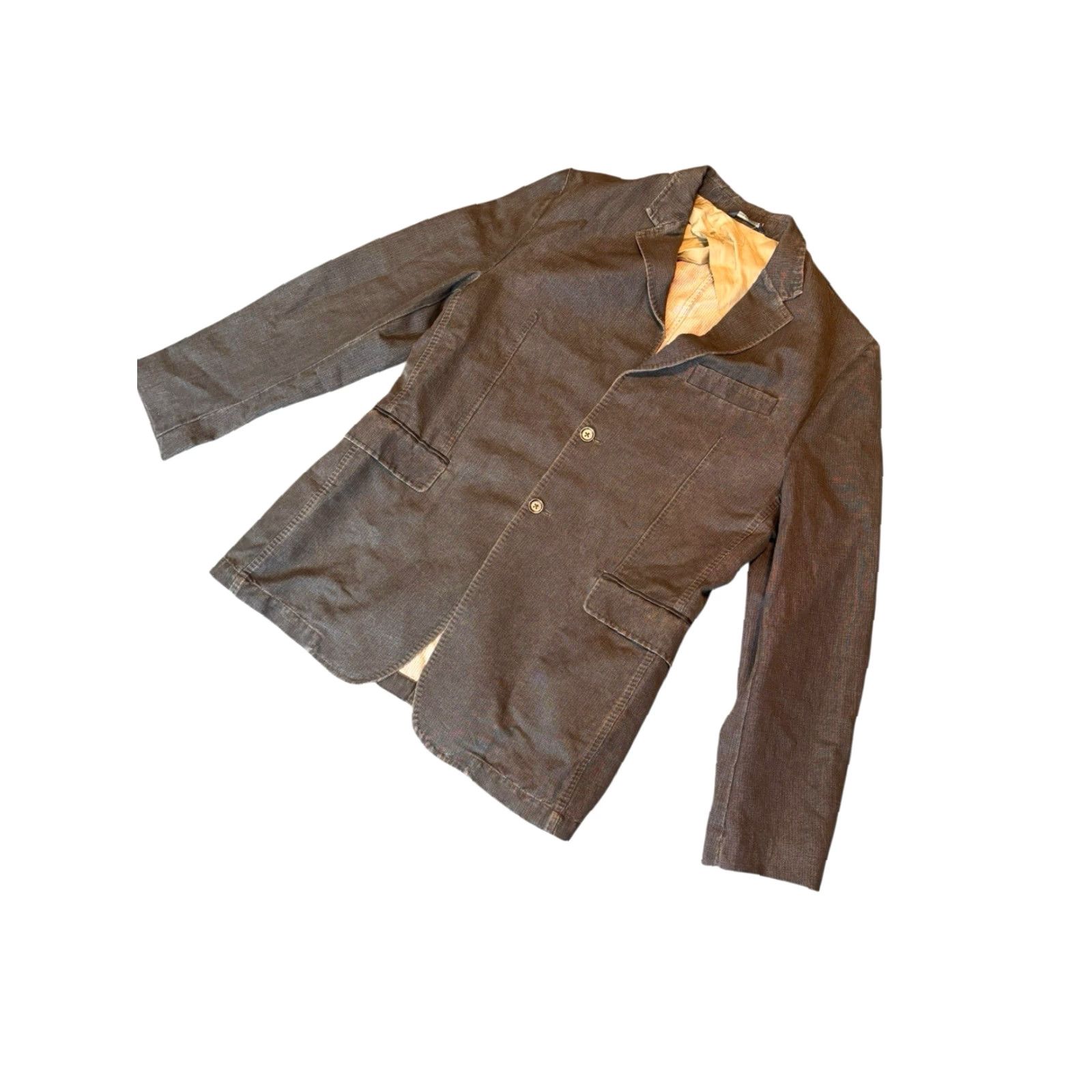 Banana Republic Banana Republic Blazer Sports Coat Jacket Coat Men's Brown Linen Blend 2-Button 44R Regular Size 44R - 4 Thumbnail