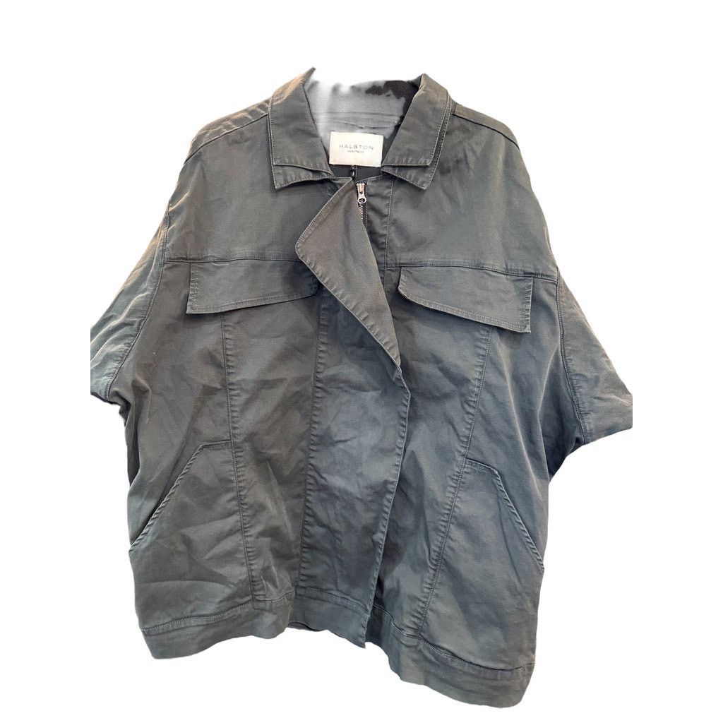 Halston Heritage Halston Heritage Green Utility Jacket L Military Cargo Size L / US 10 / IT 46 - 3 Thumbnail